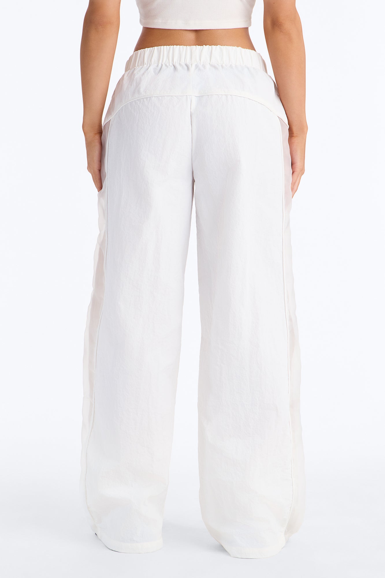 No Days Off Sheer Windbreaker Pant 33″ - White