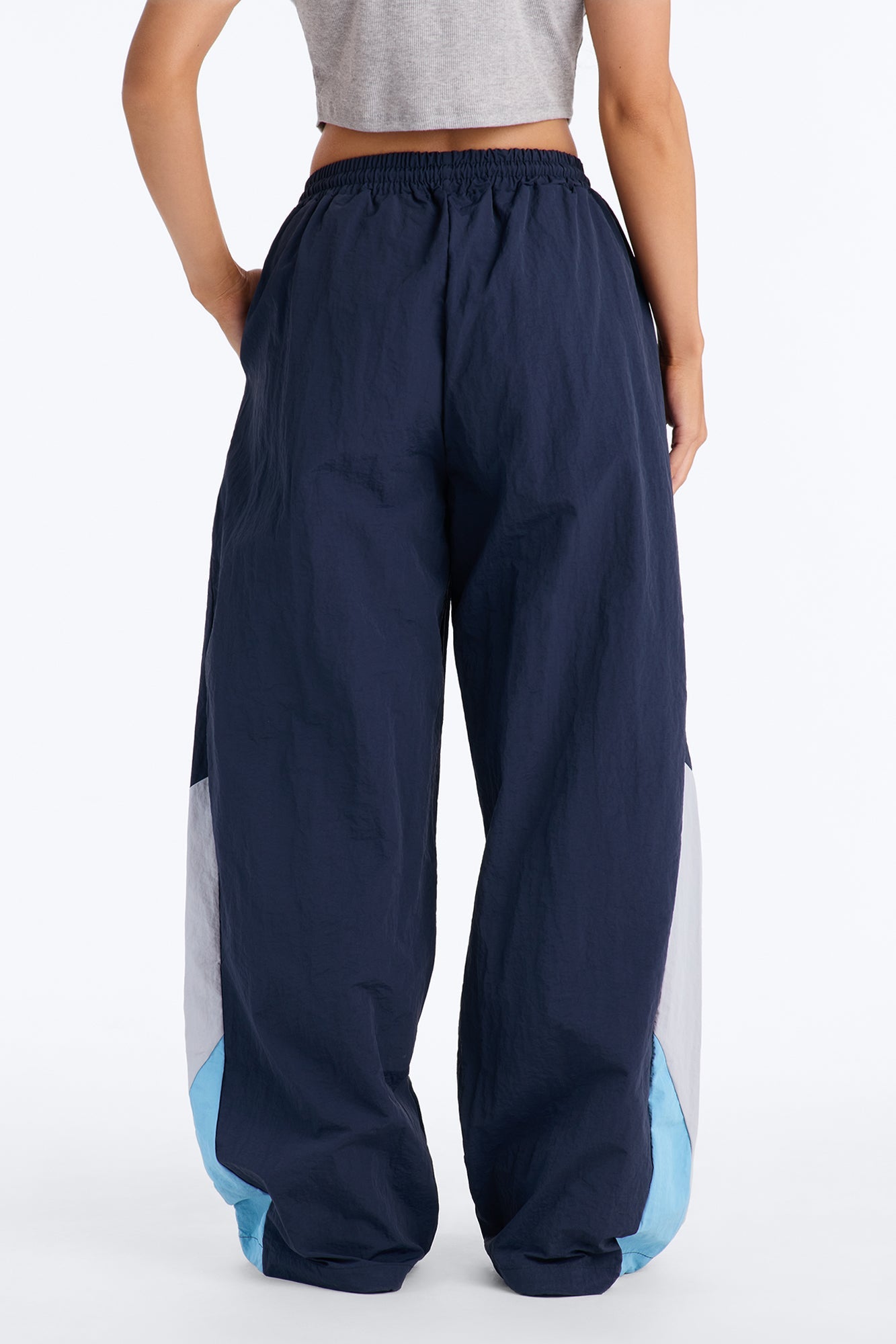 Yasmin Colorblock Windbreaker Jogger Pant 31″ - Navy/combo