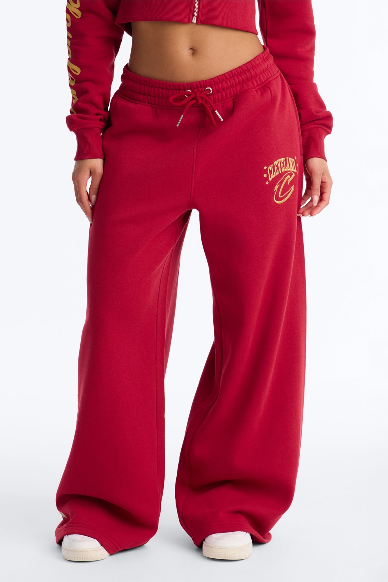 NBA Cleveland Cavaliers Fleece Wide Leg Pants - Wine