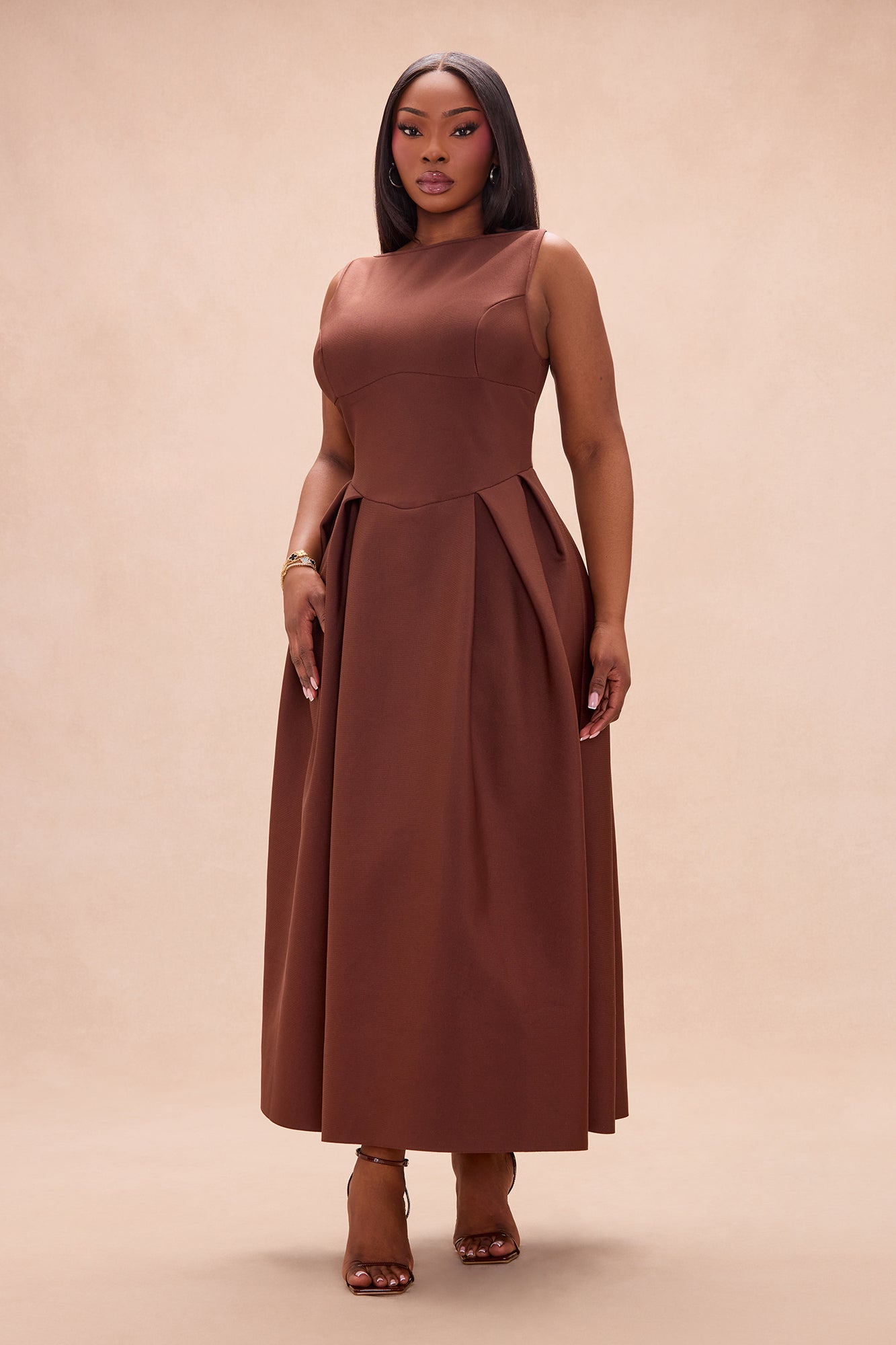 Lani Bandage Maxi Dress - Chocolate