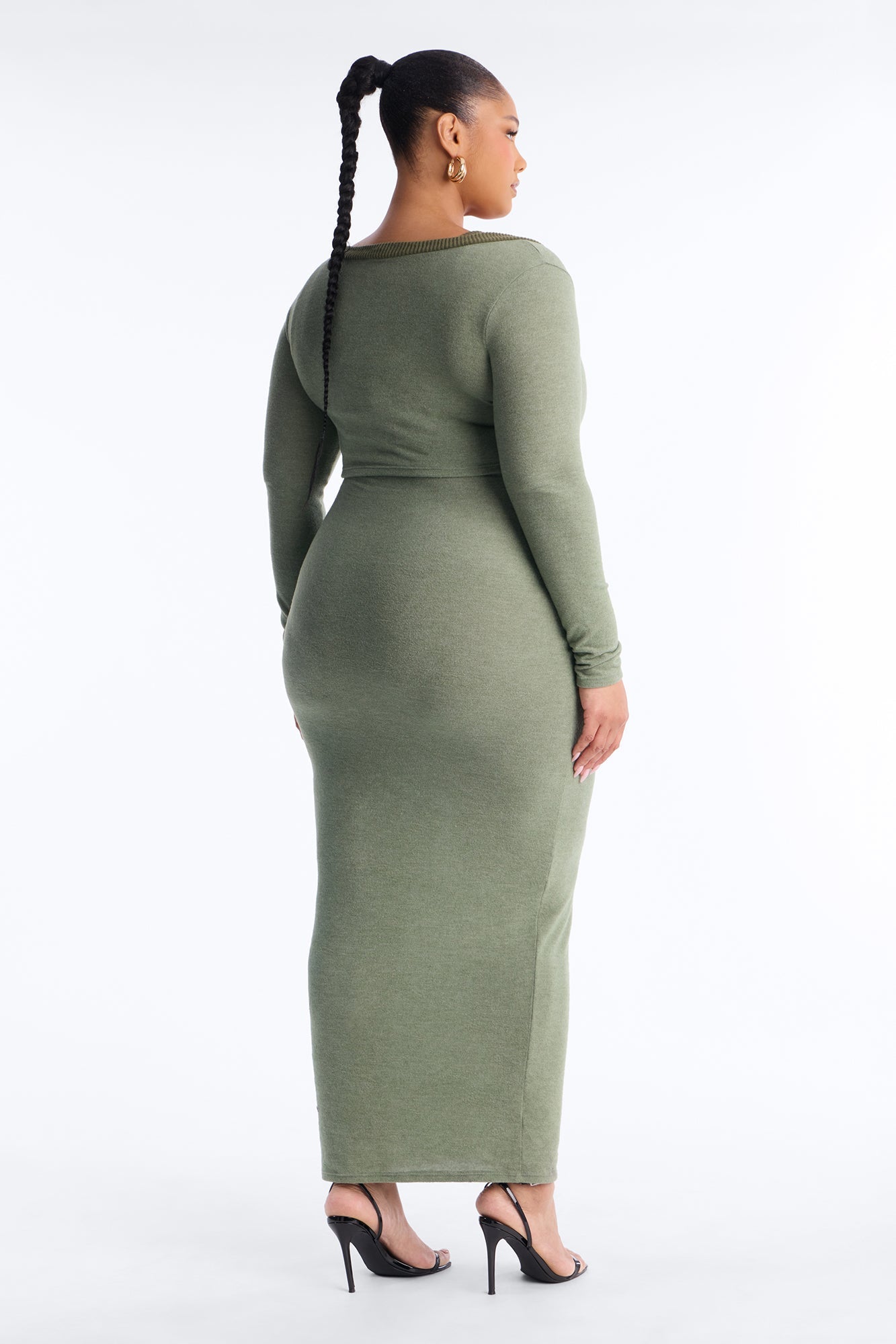 Literally No Maxi Dress Set - Olive