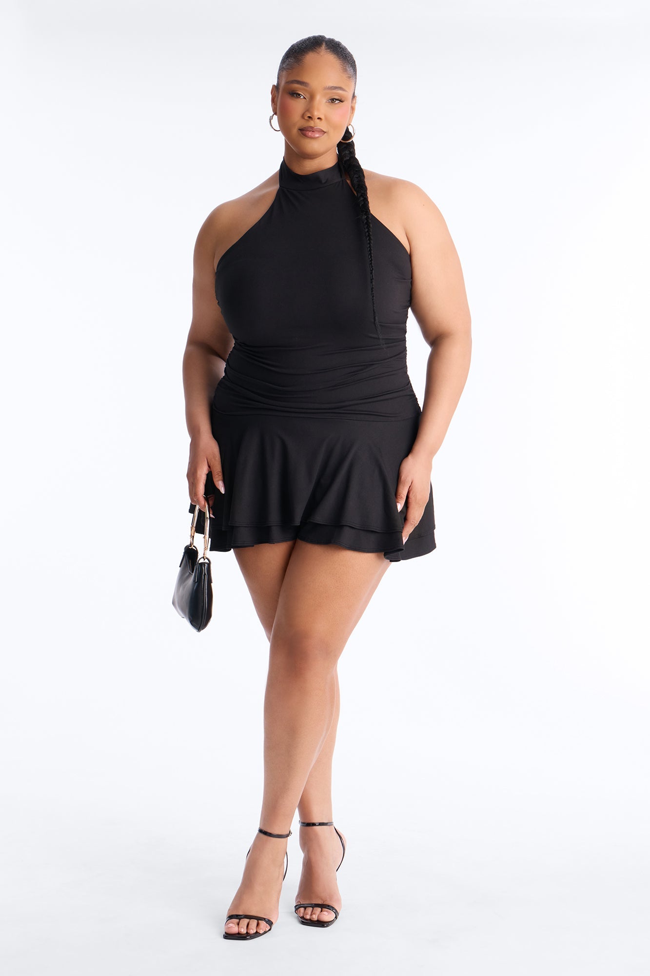 In The Spotlight Sleeveless Mini Dress - Black