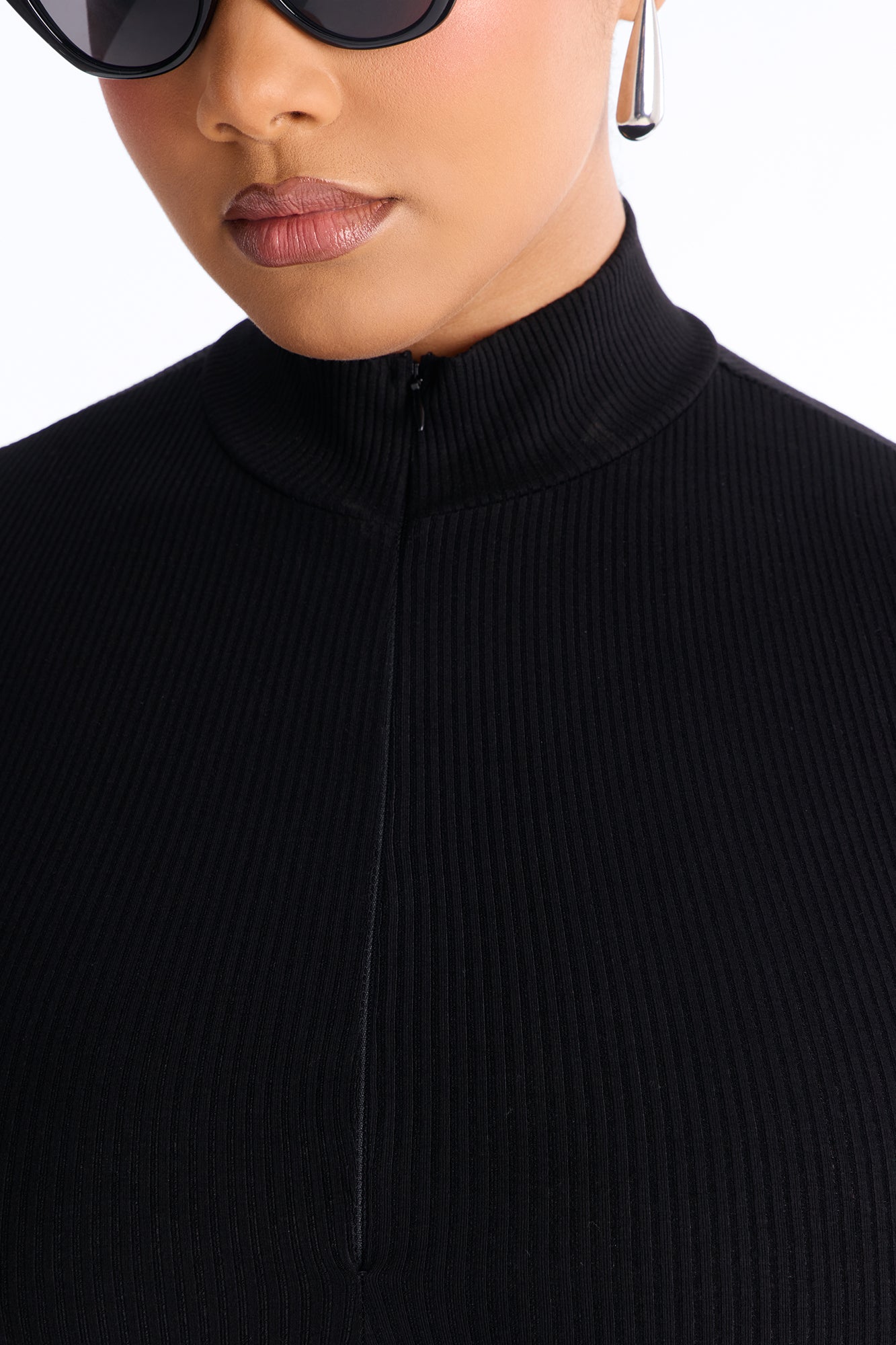Mia Zip Snatched Pant Set - Black