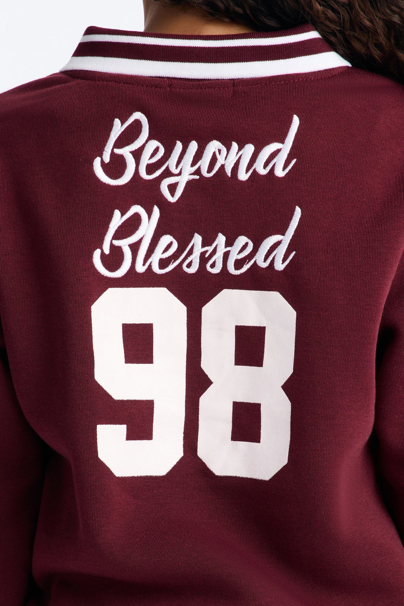 Mini Beyond Blessed 98 Jogger Pant Set - Burgundy