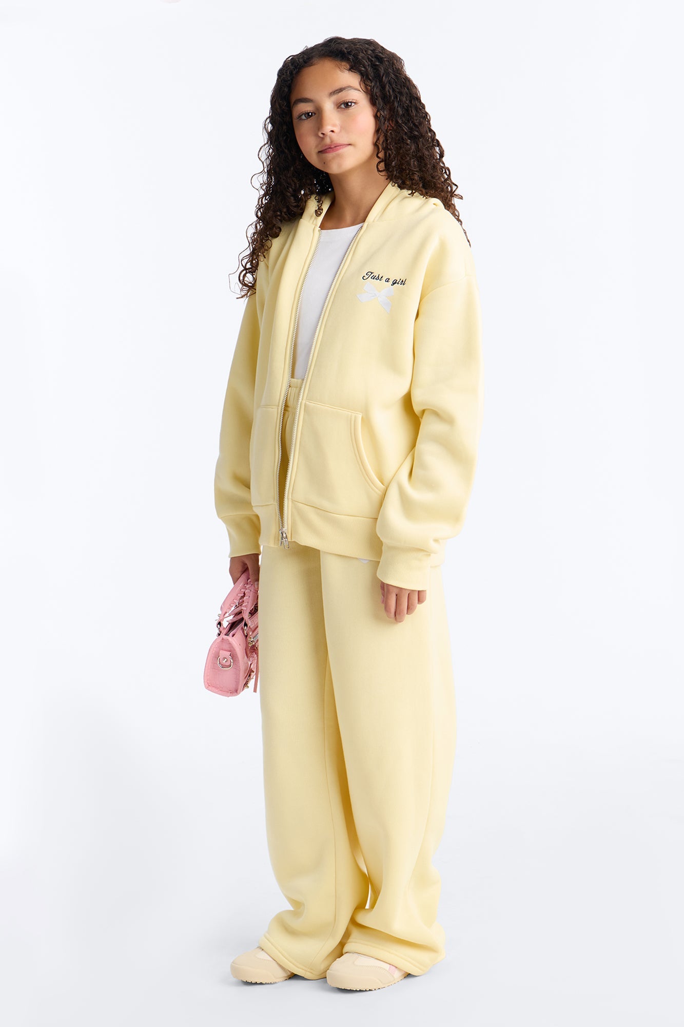 Mini Beary Cutesy Fleece Pant Set - Yellow