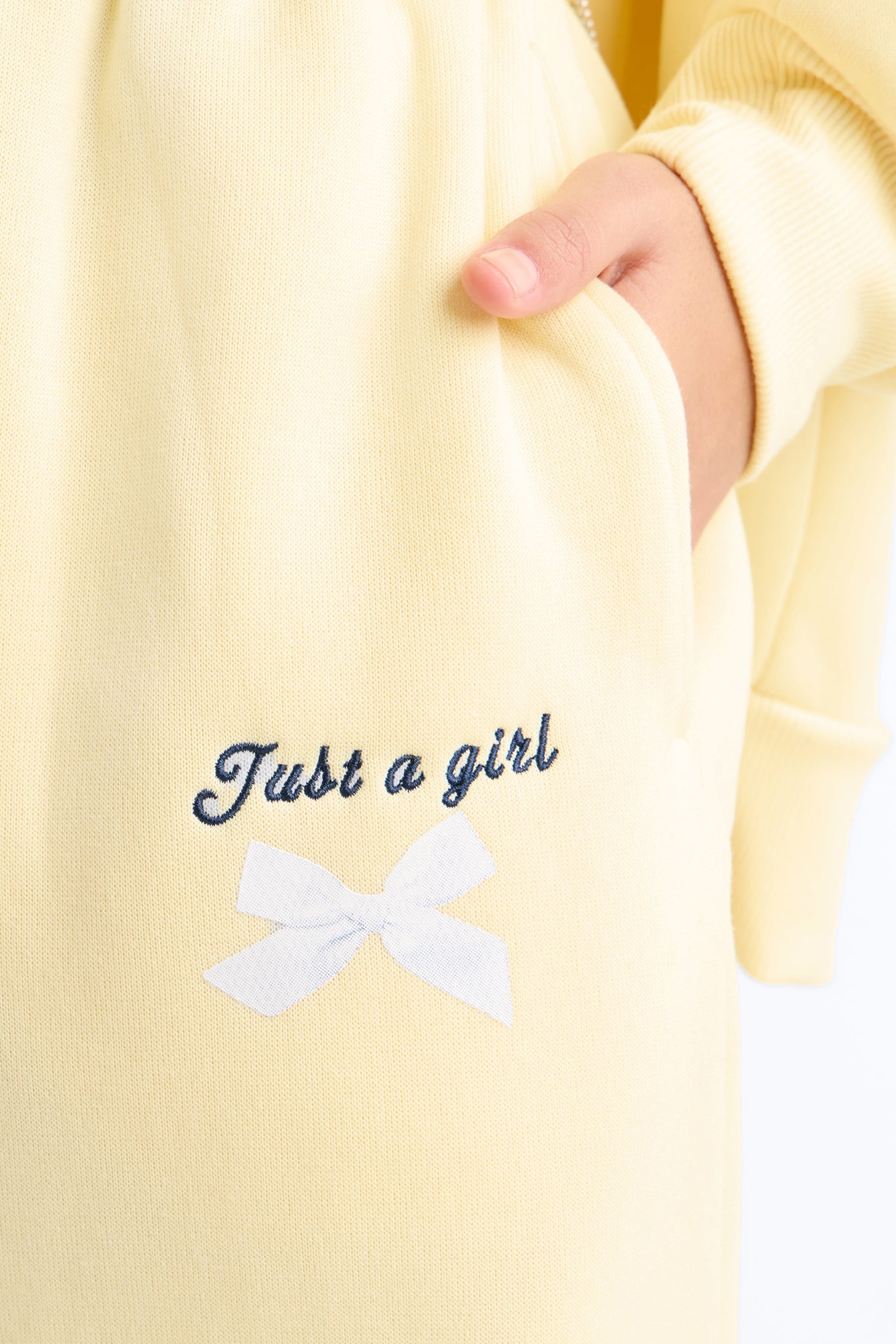 Mini Beary Cutesy Fleece Pant Set - Yellow