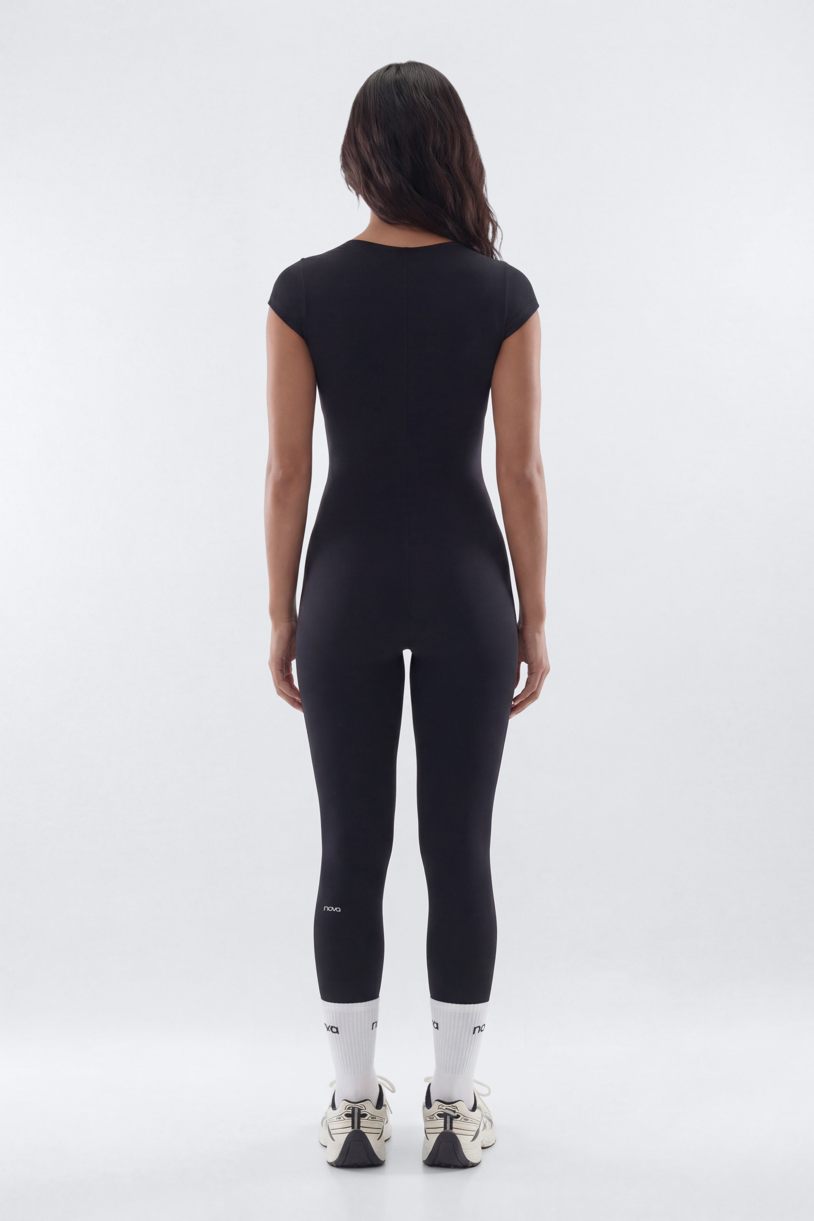 ProStretch™ 25″ Cap Sleeve Jumpsuit - Black