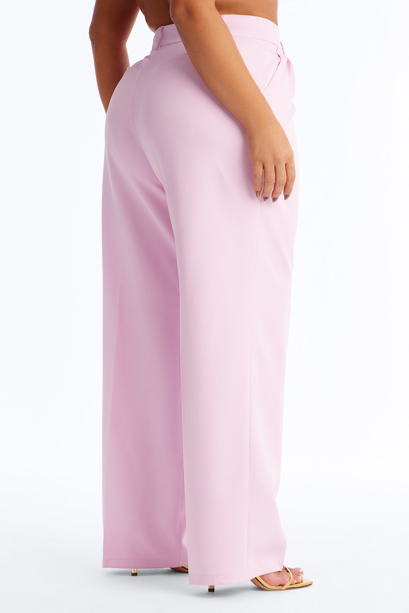 Kendall High Rise Trouser Pant - Pink