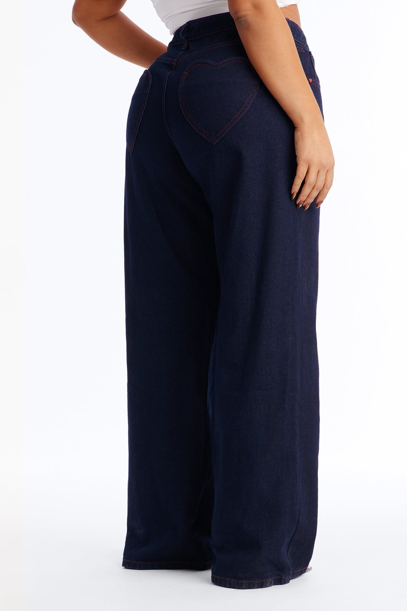 Love Language Wide Leg Jeans - Rinse Blue Wash