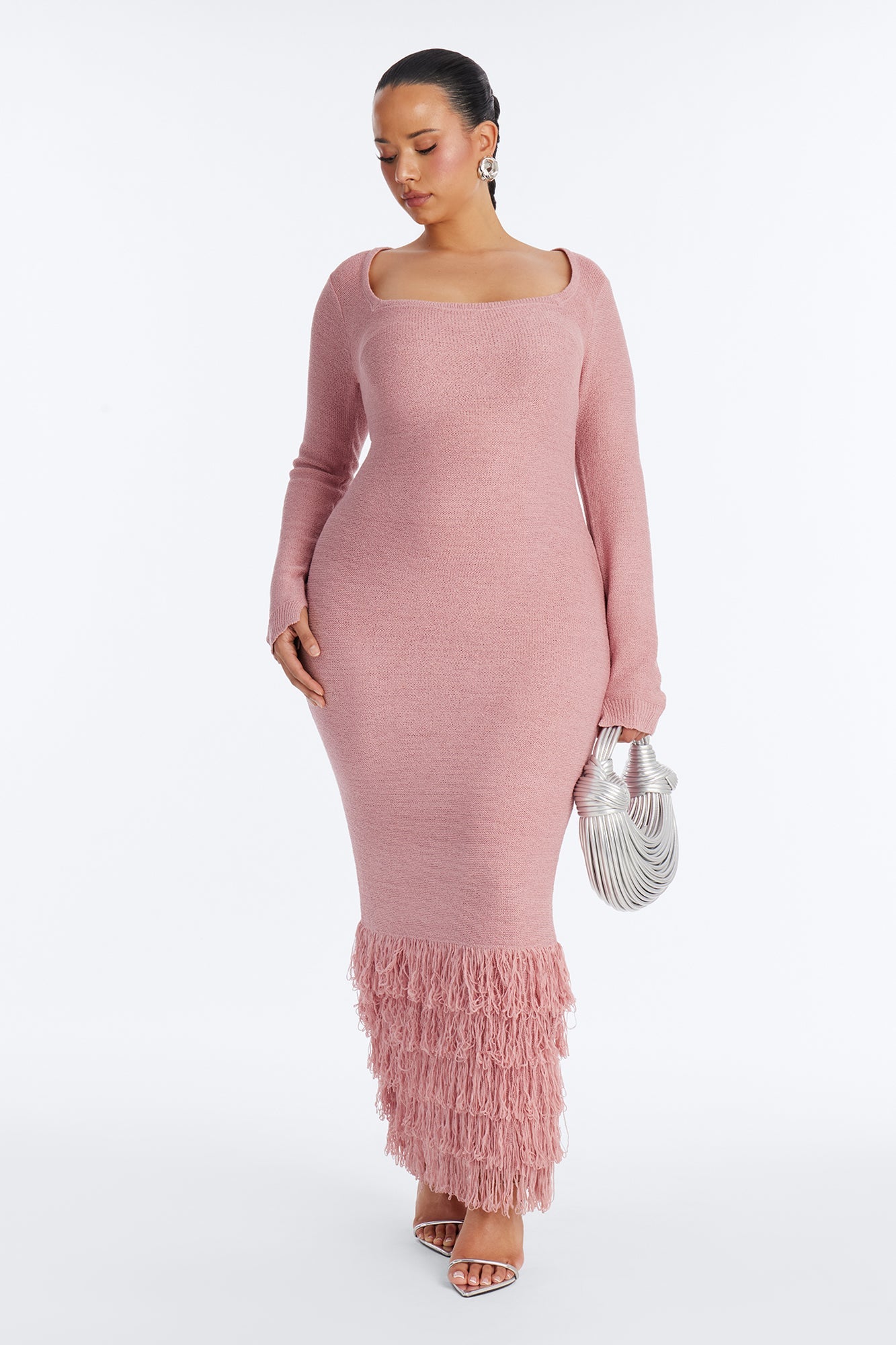Delany Long Sleeve Knit Maxi Dress - Mauve