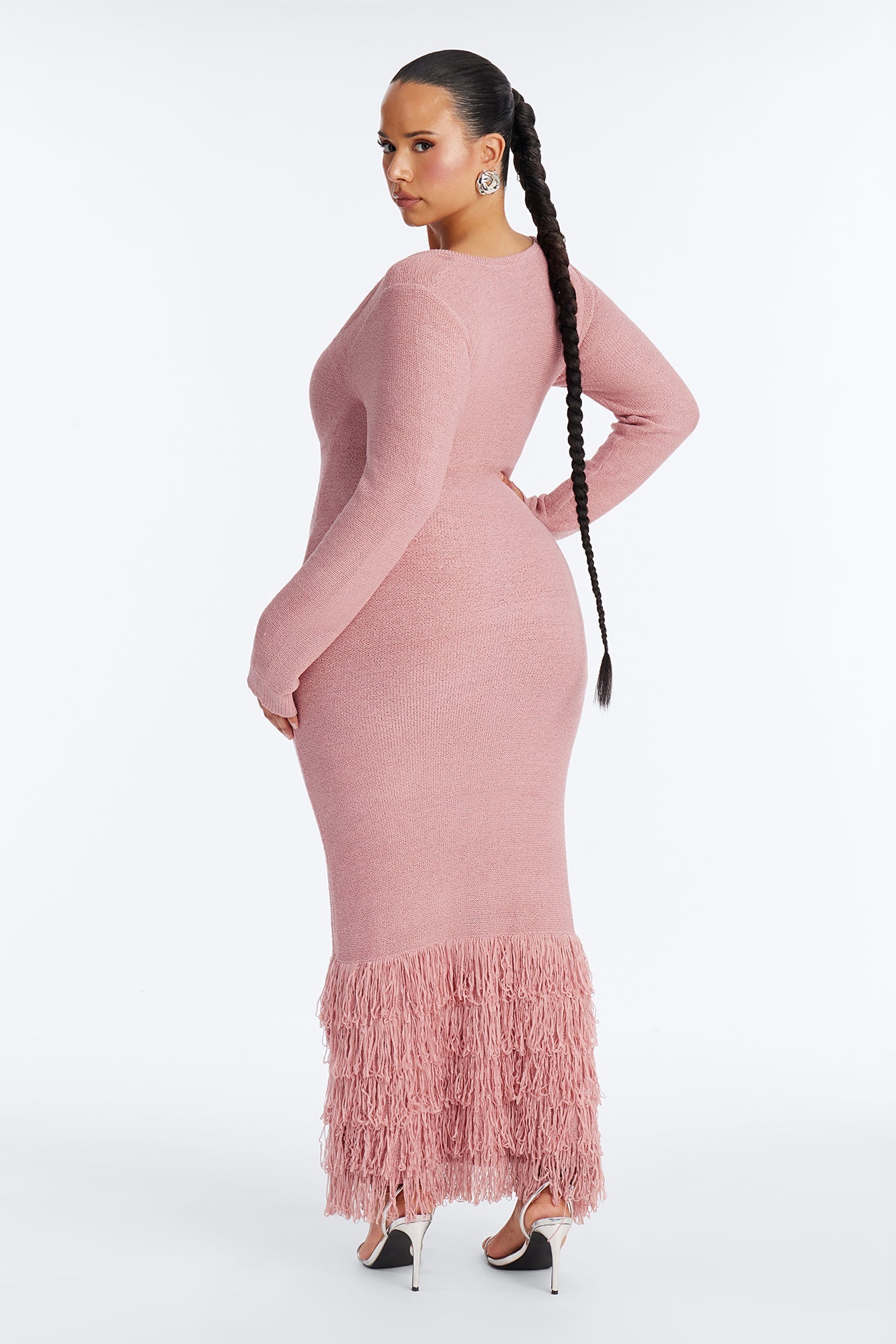 Delany Long Sleeve Knit Maxi Dress - Mauve