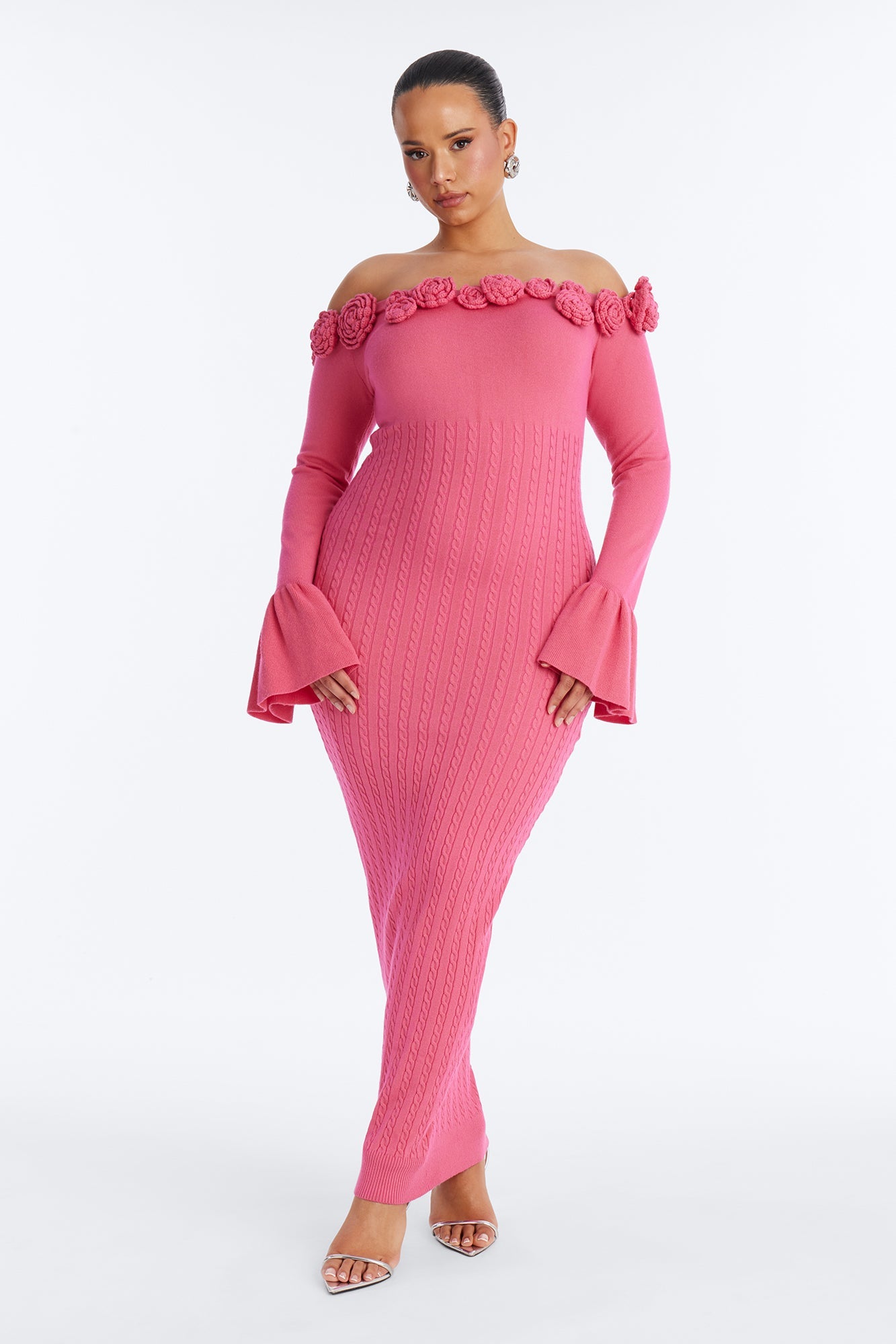 Keep It Cute Sweater Maxi Dress - Pink