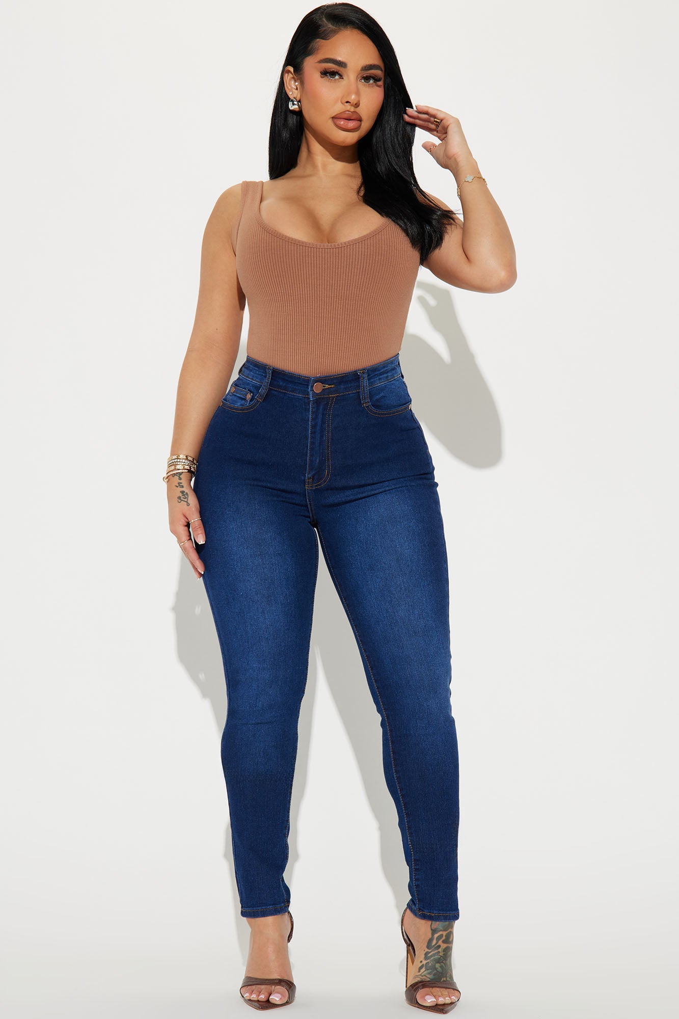 Marilyn High Waisted Skinny Jeans - Dark Wash