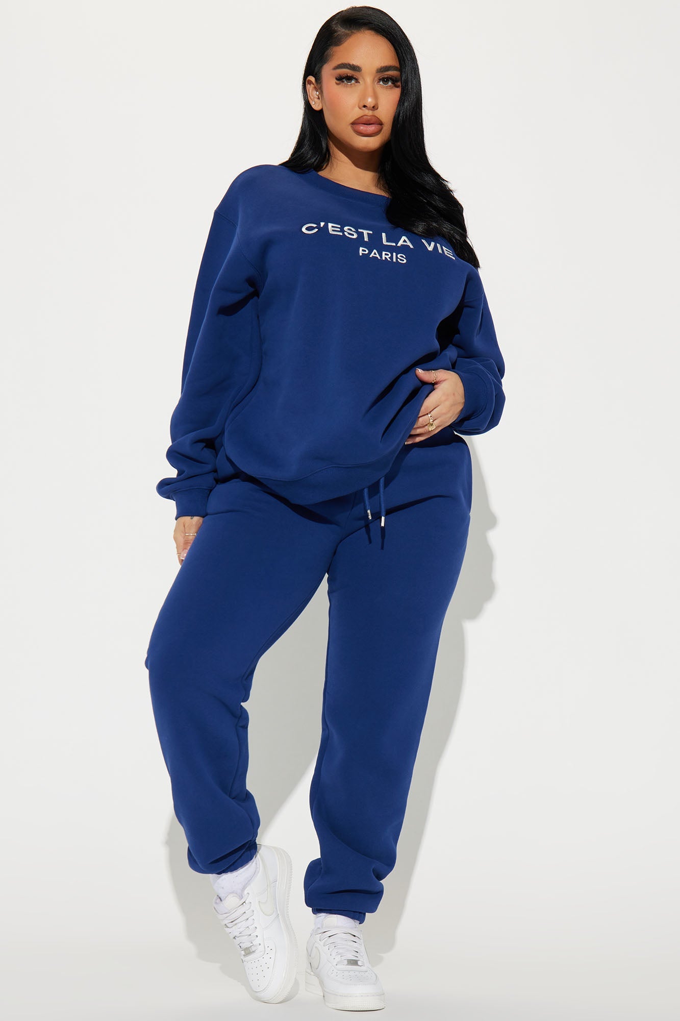 C’est La Vie Sweatpant Set - Navy