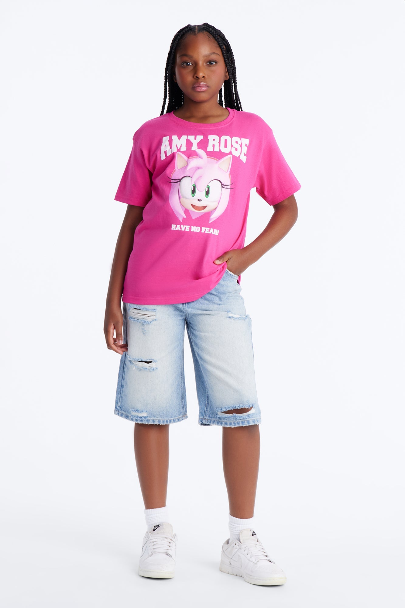 Mini Sonic Amy Rose Short Sleeve Tee - Hot Pink