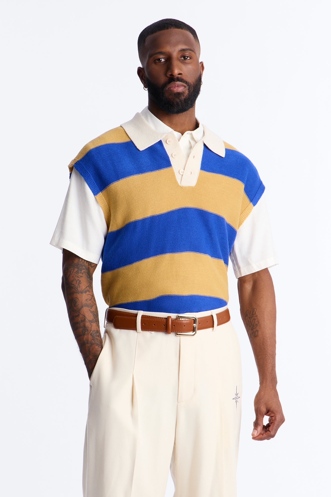 Ivy Sweater Polo - Blue