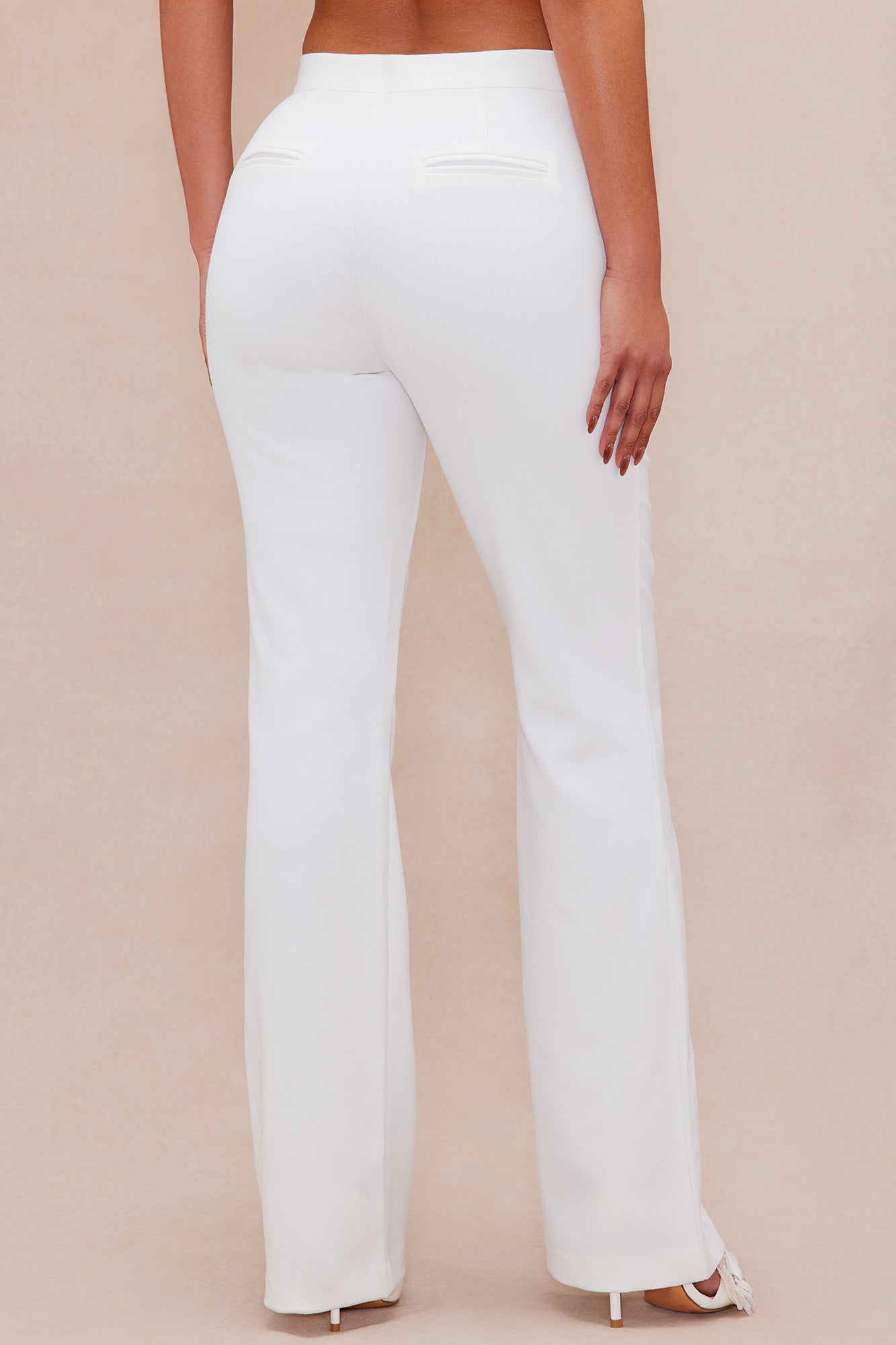 On The Clock Flare Pant - White