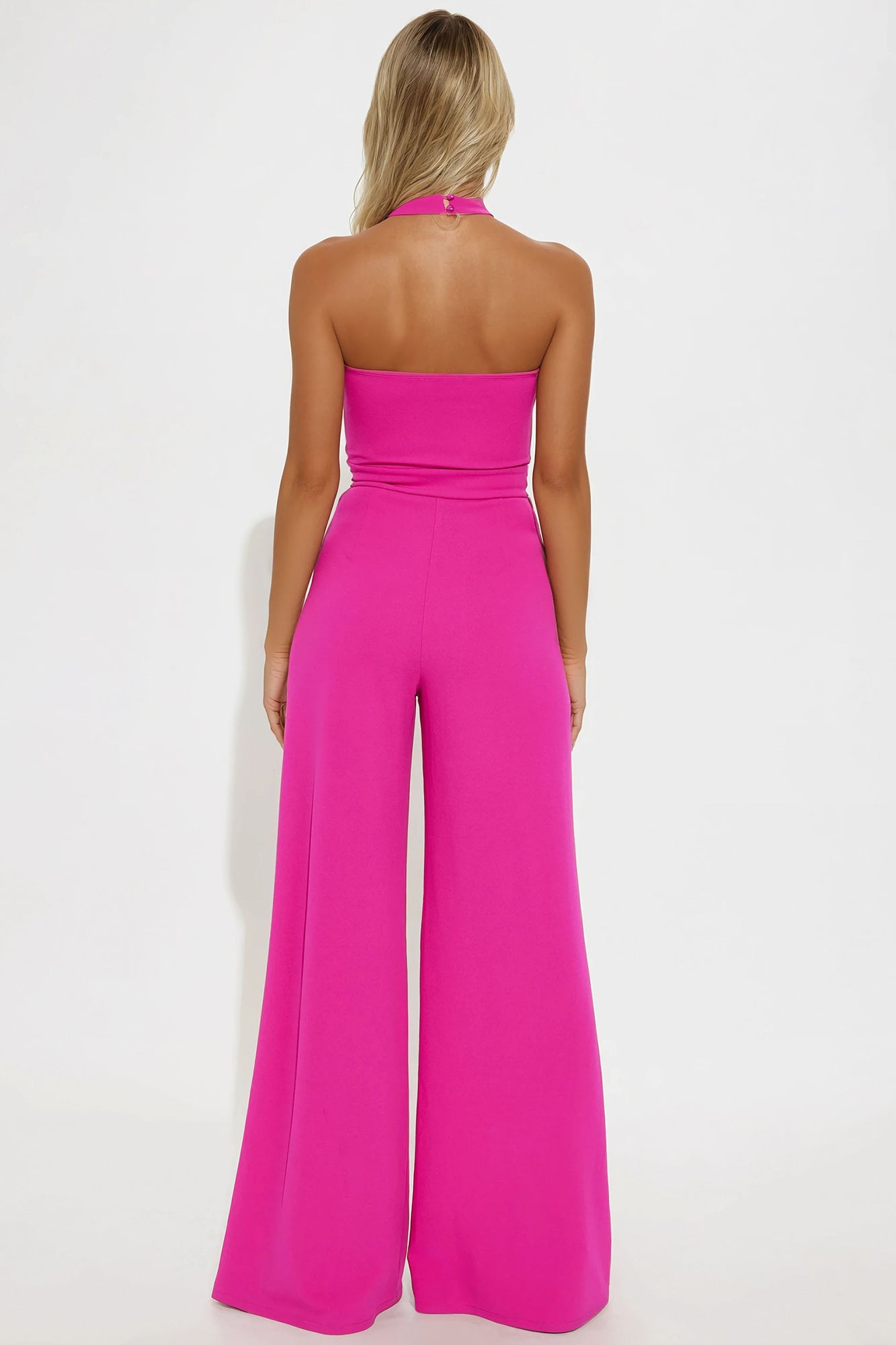 Cater To Me Jumpsuit - Fuchsia