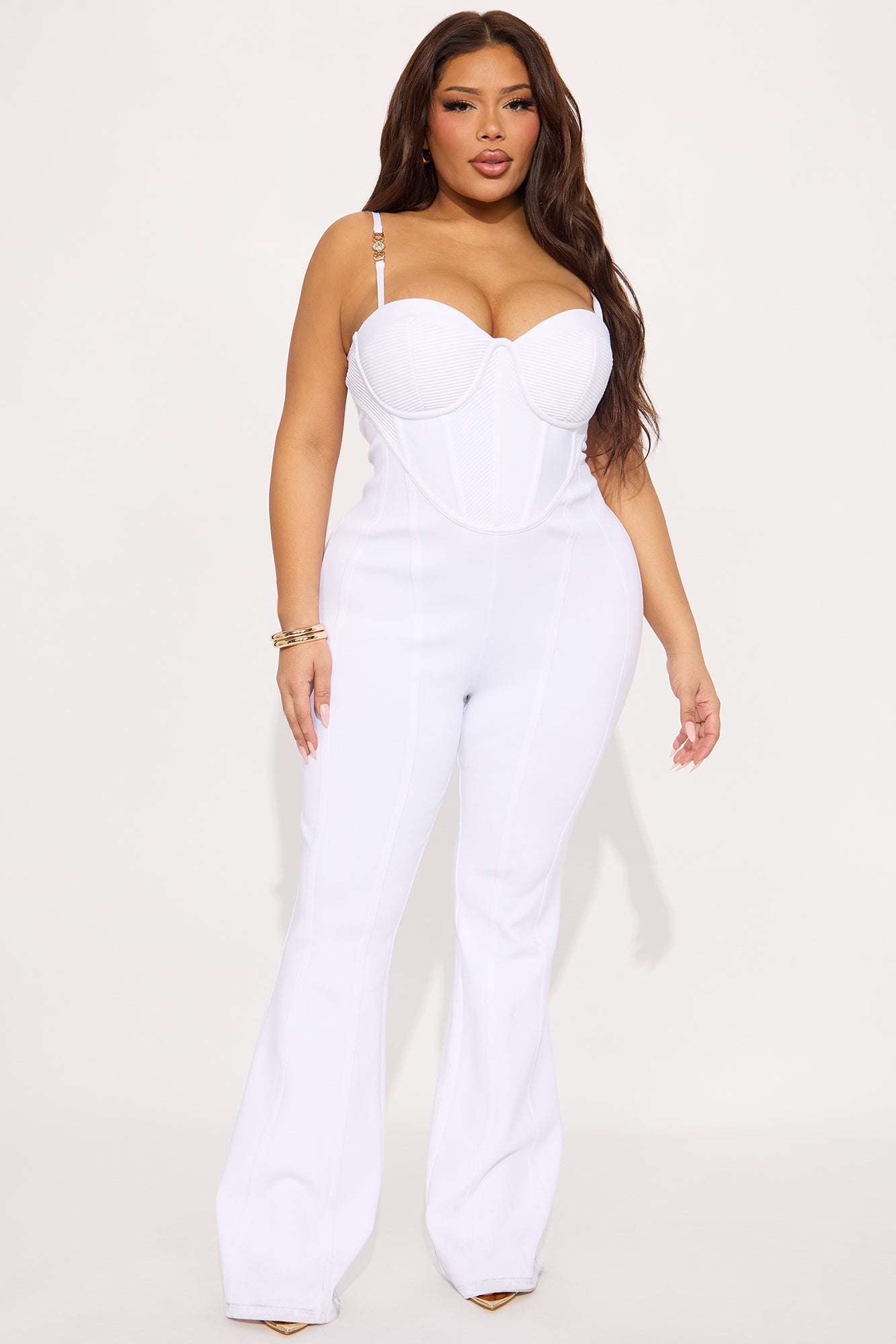 Victoria Bandage Jumpsuit - White