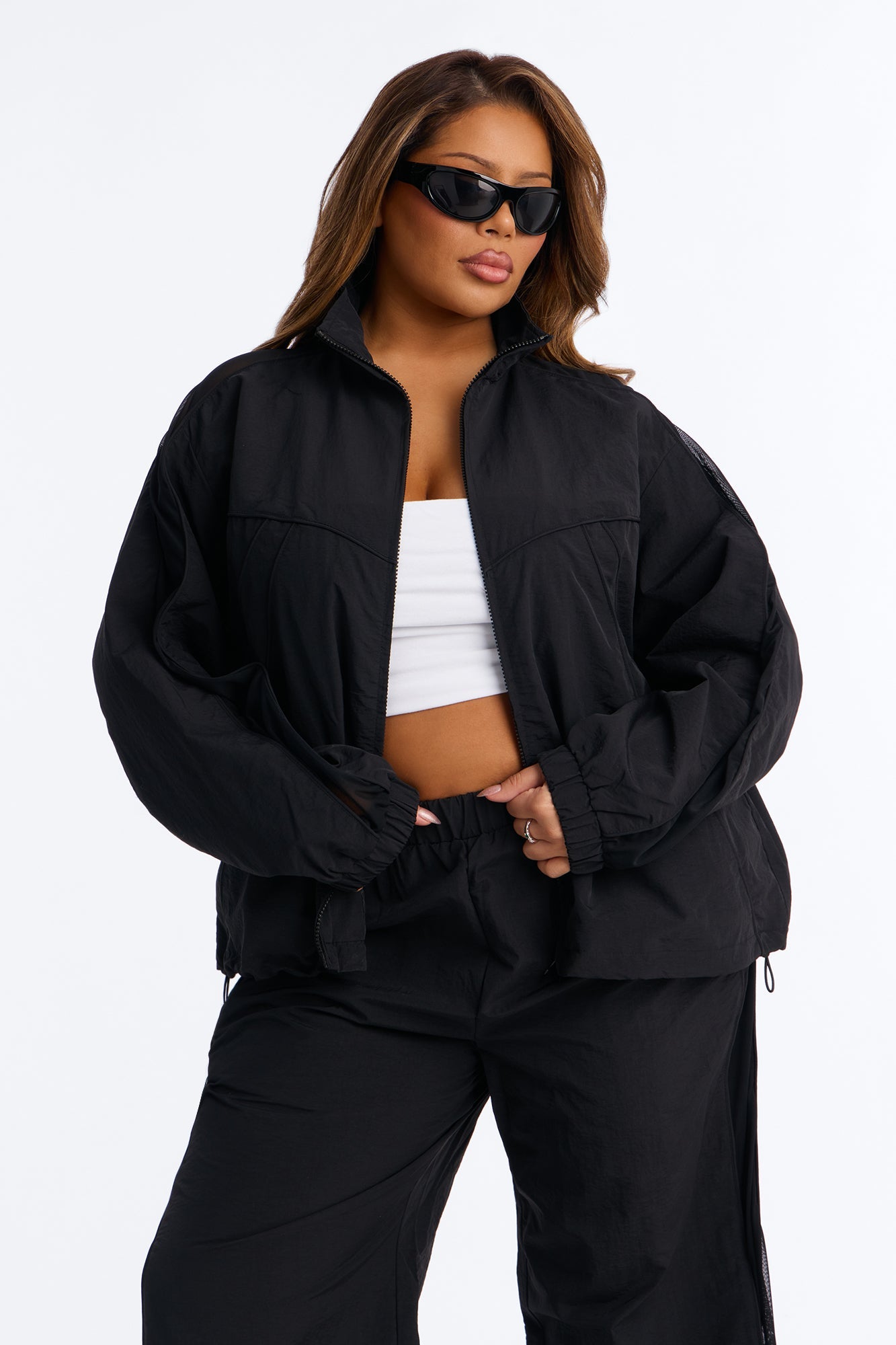 Airwave Motion Windbreaker Zip Up Jacket - Black