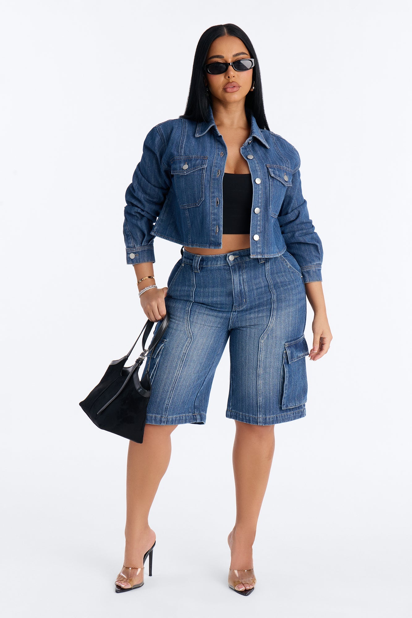 Lyon Denim Shacket - Medium Wash