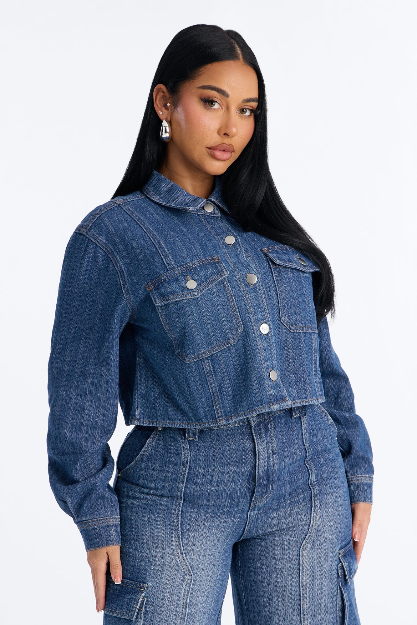 Lyon Denim Shacket - Medium Wash