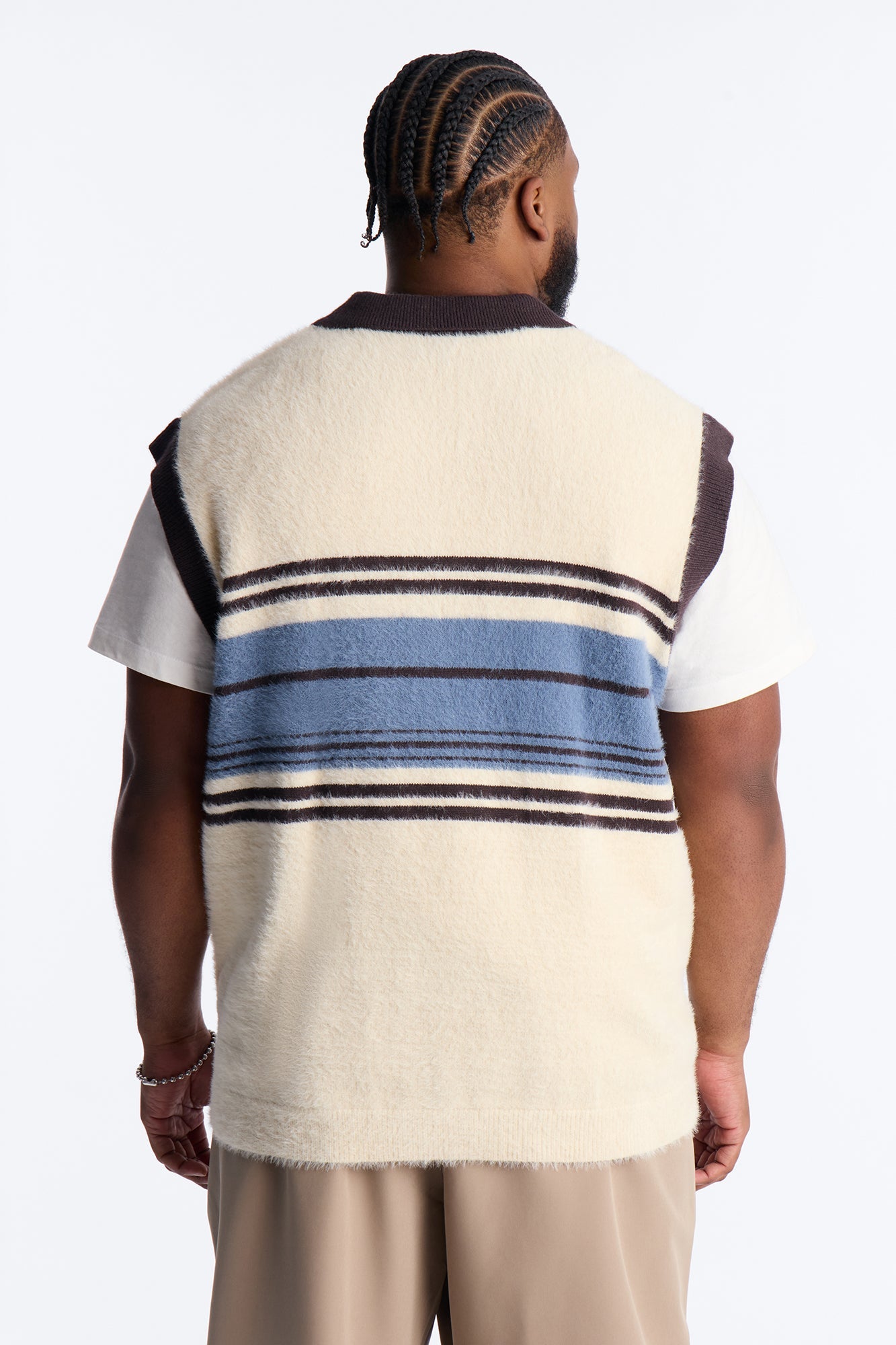 Summit Fuzzy Sweater Vest - Cream
