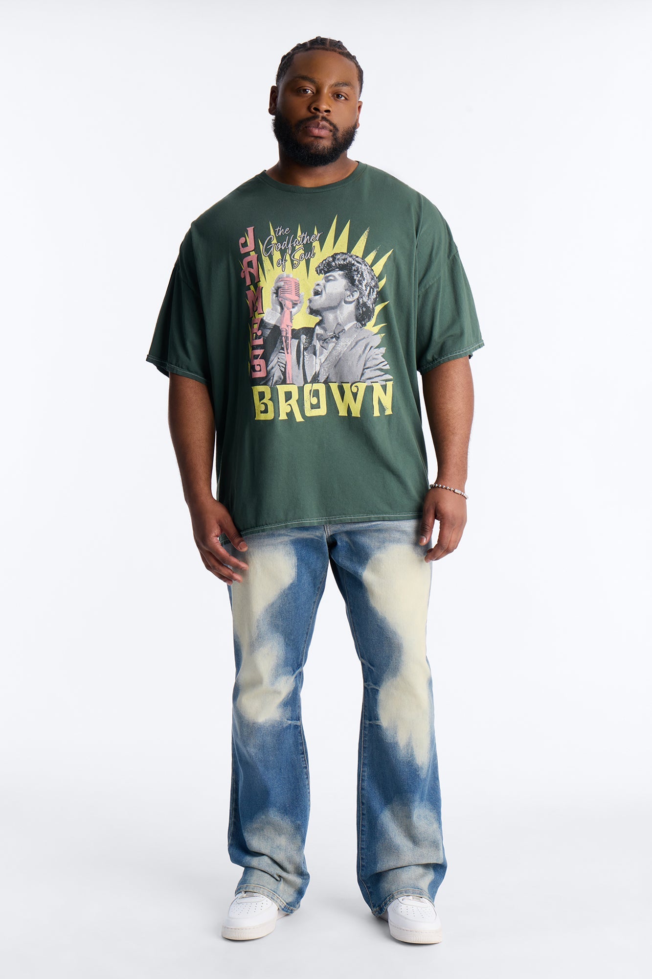 James Brown Oversized Short Sleeve Tee - Hunter Green