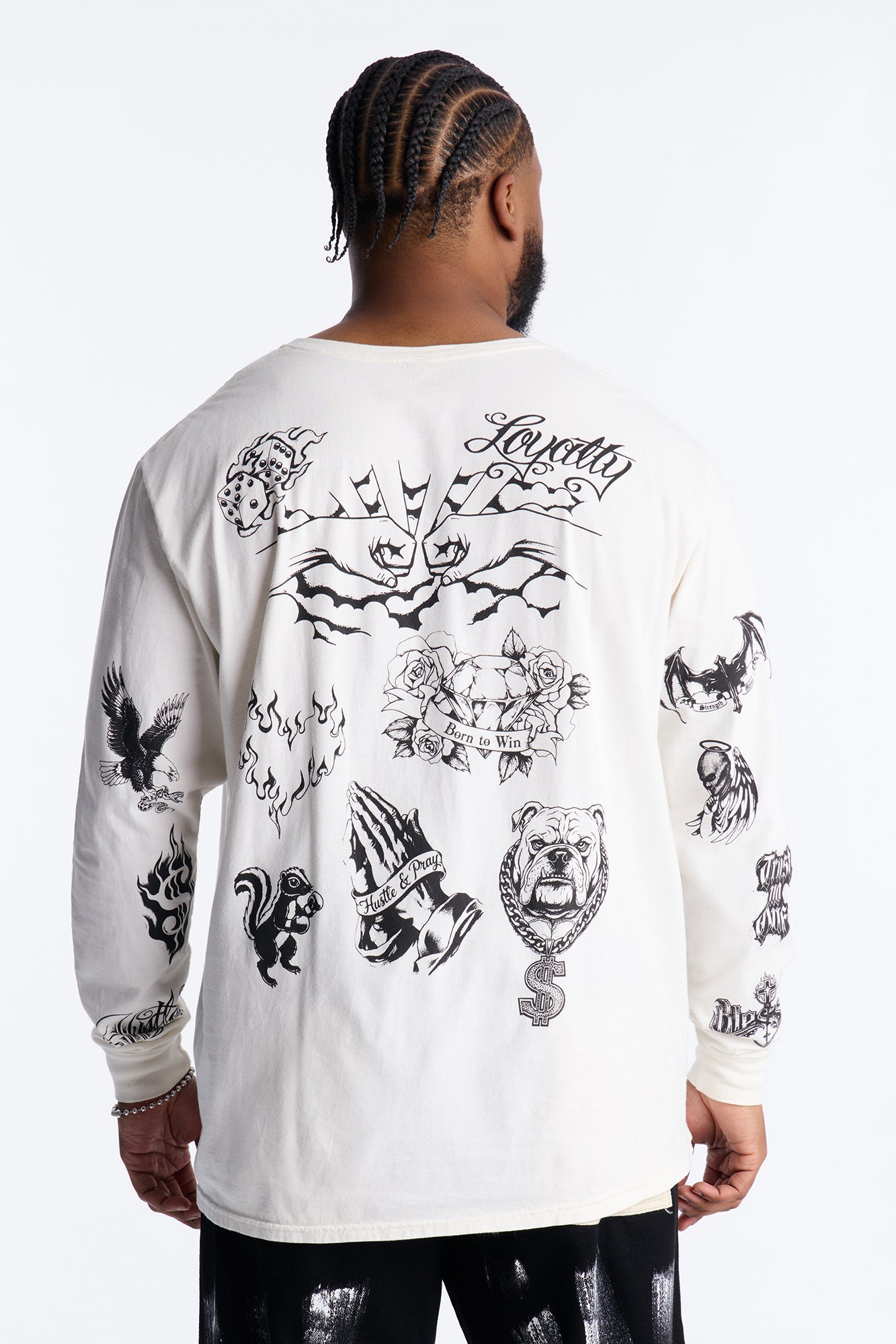 Ambition Oversized Long Sleeve Tee - Natural