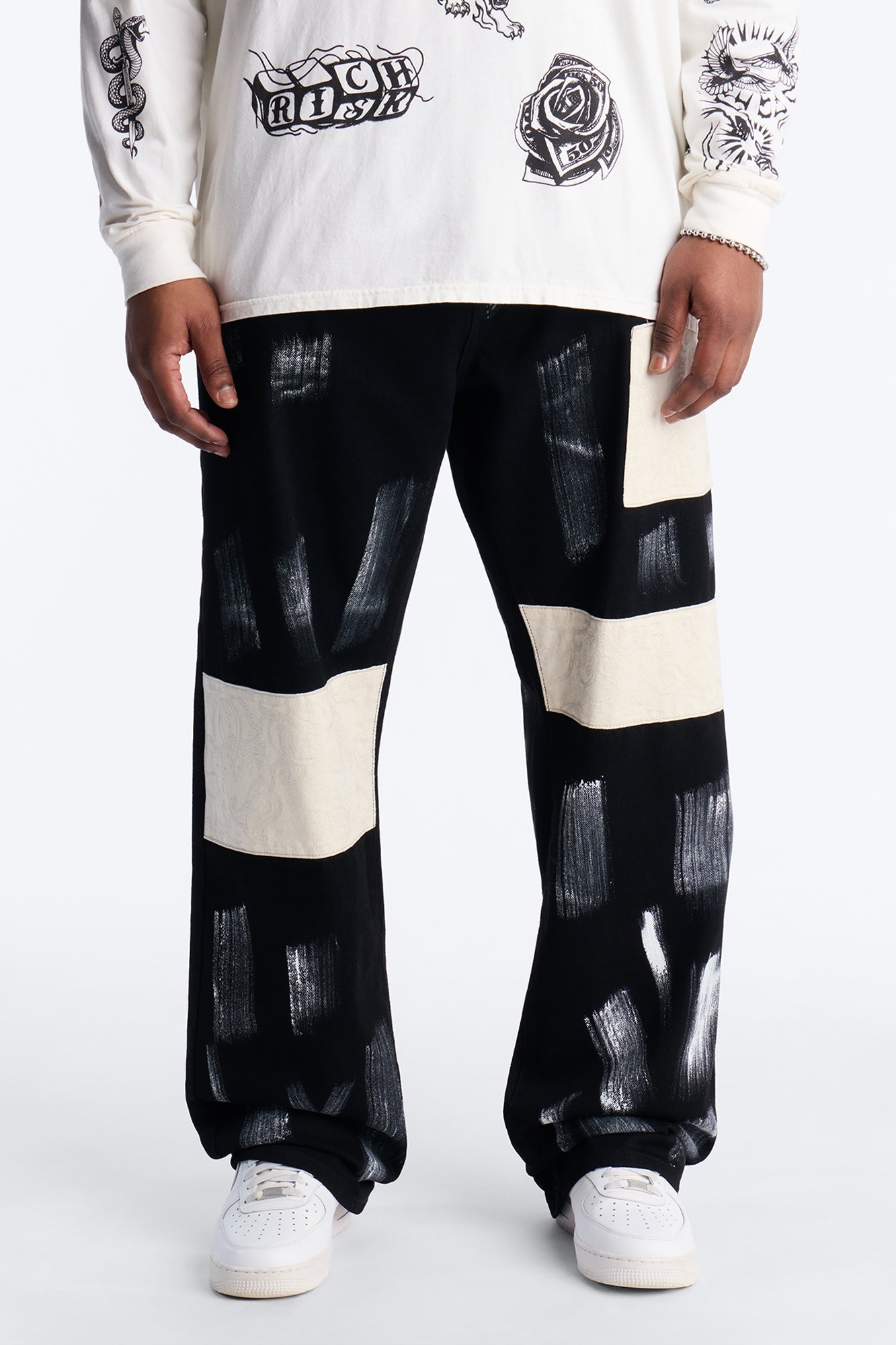 Straight Street Strokes Jeans - Black
