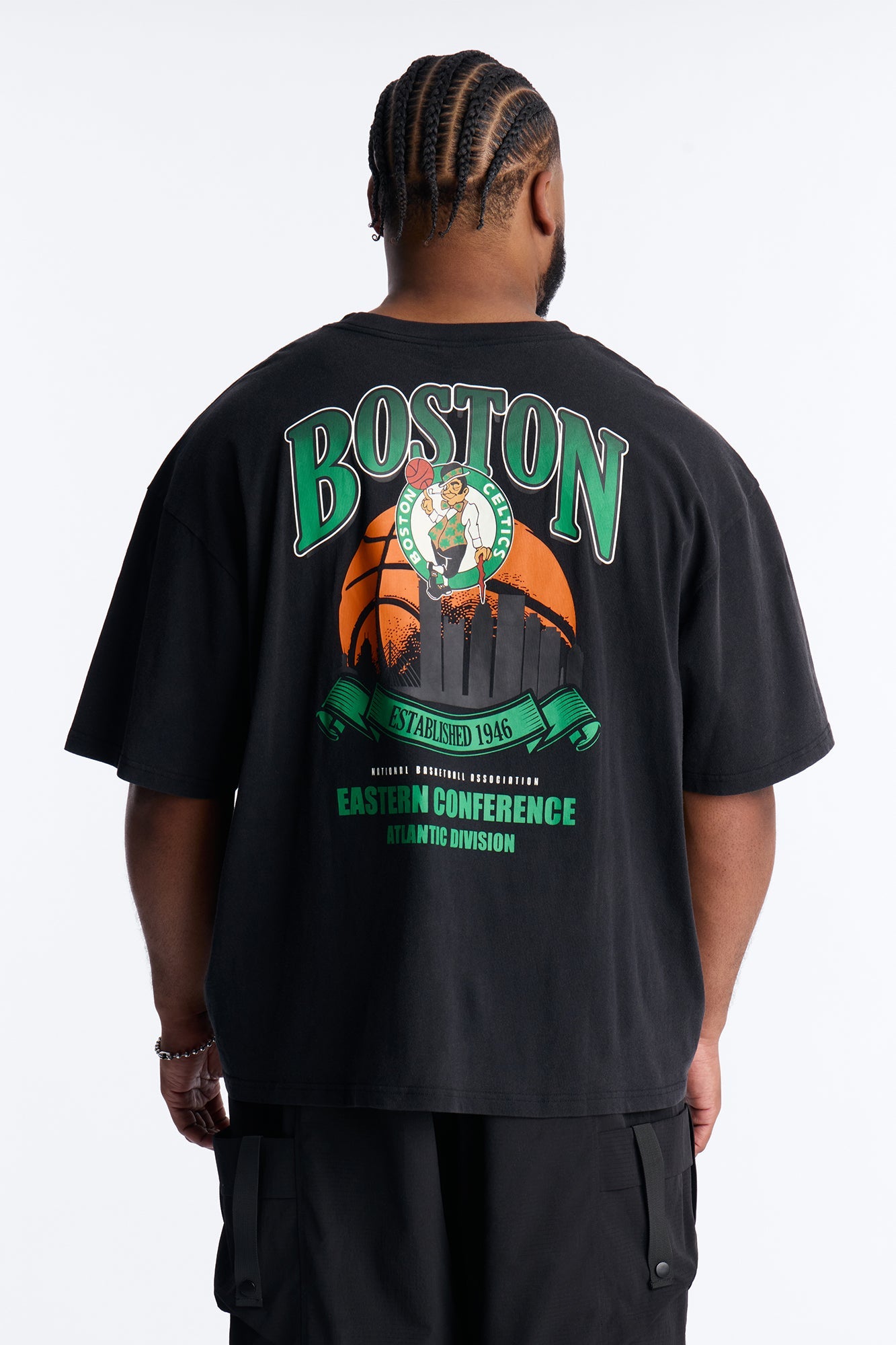 Celtics For The City Short Sleeve Tee - Black Wash