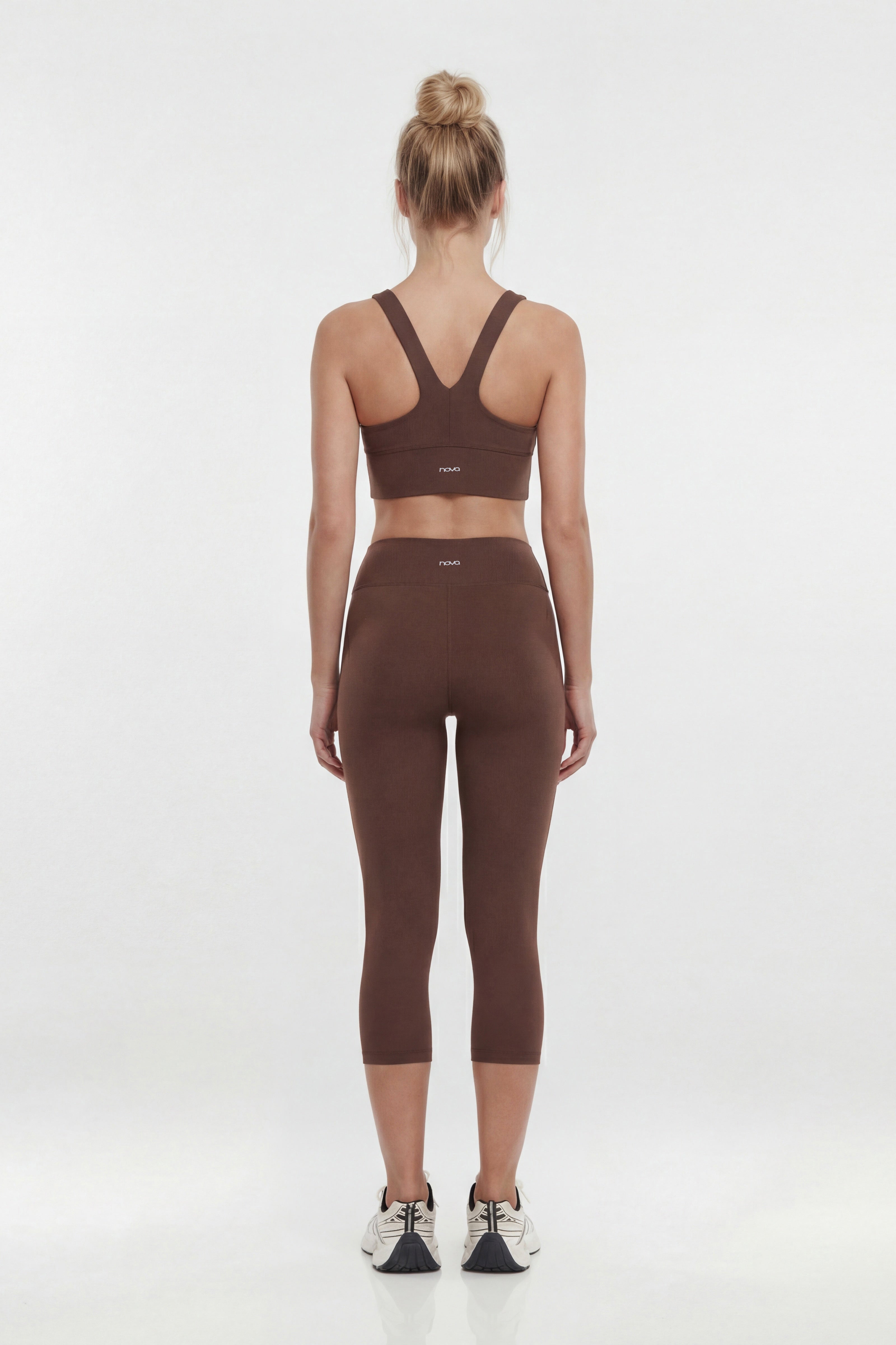CloudForm™ 18″ Midrise Capri Legging - Brown