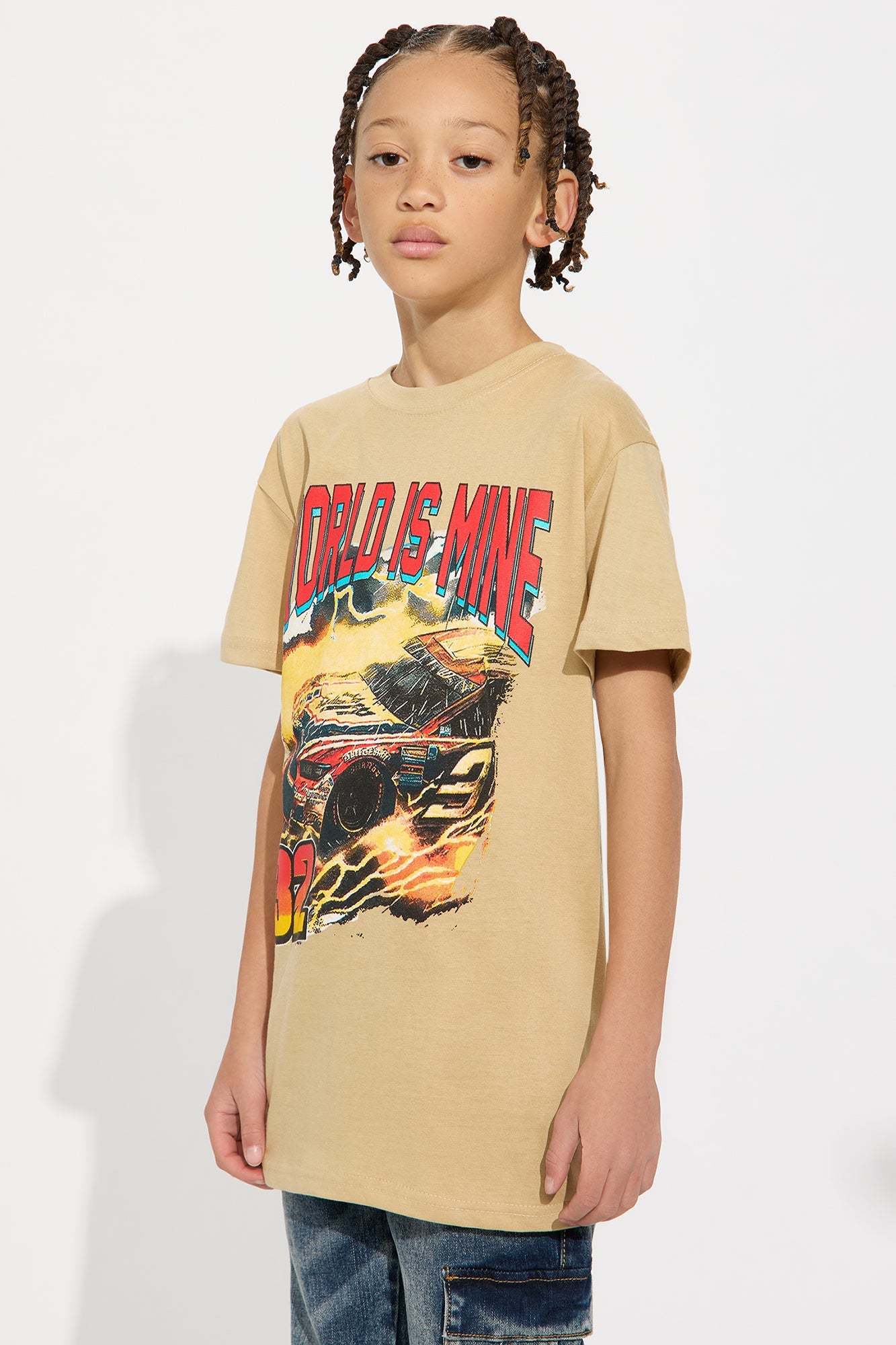 Mini World Is Mine 44 Short Sleeve Tee - Sand