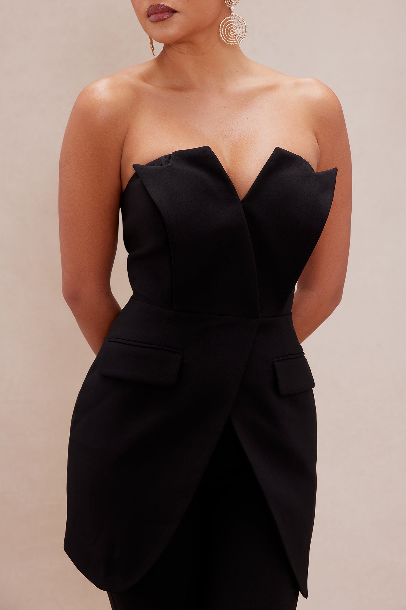 Paloma Flare Pant Suit - Black