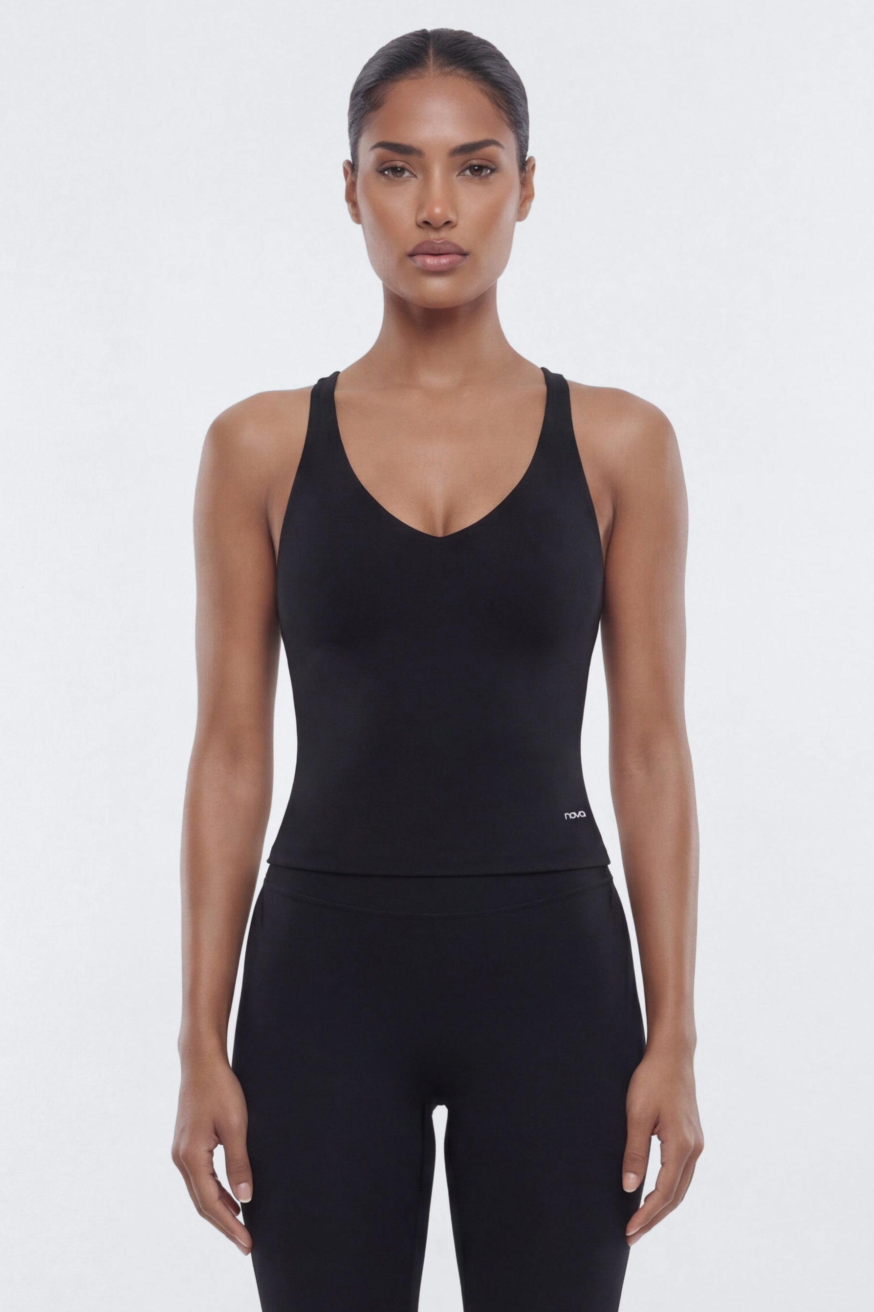 CloudForm™ Racer Back Sports Top - Black