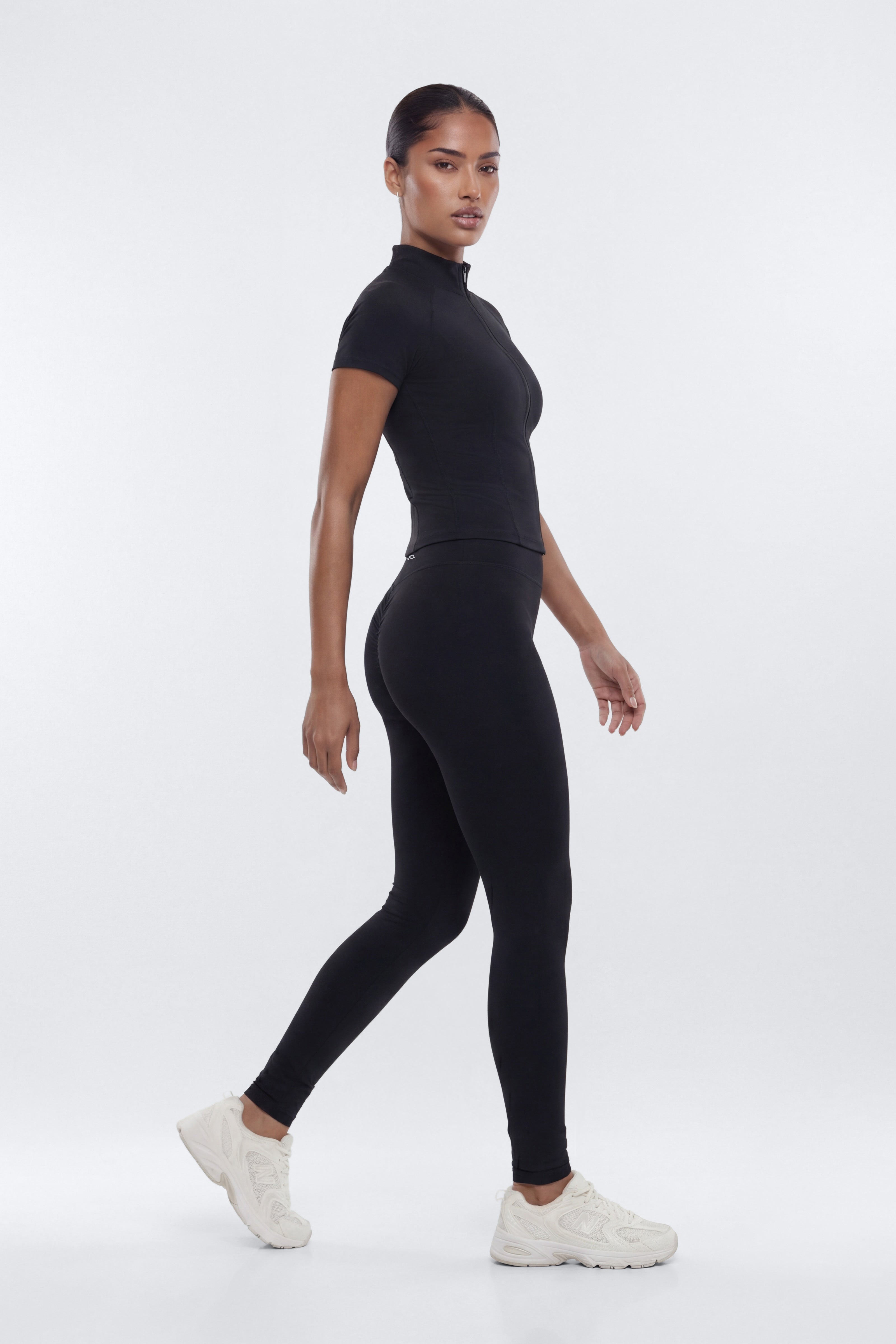 CloudForm™ Short Sleeve Full Zip Jacket - Black
