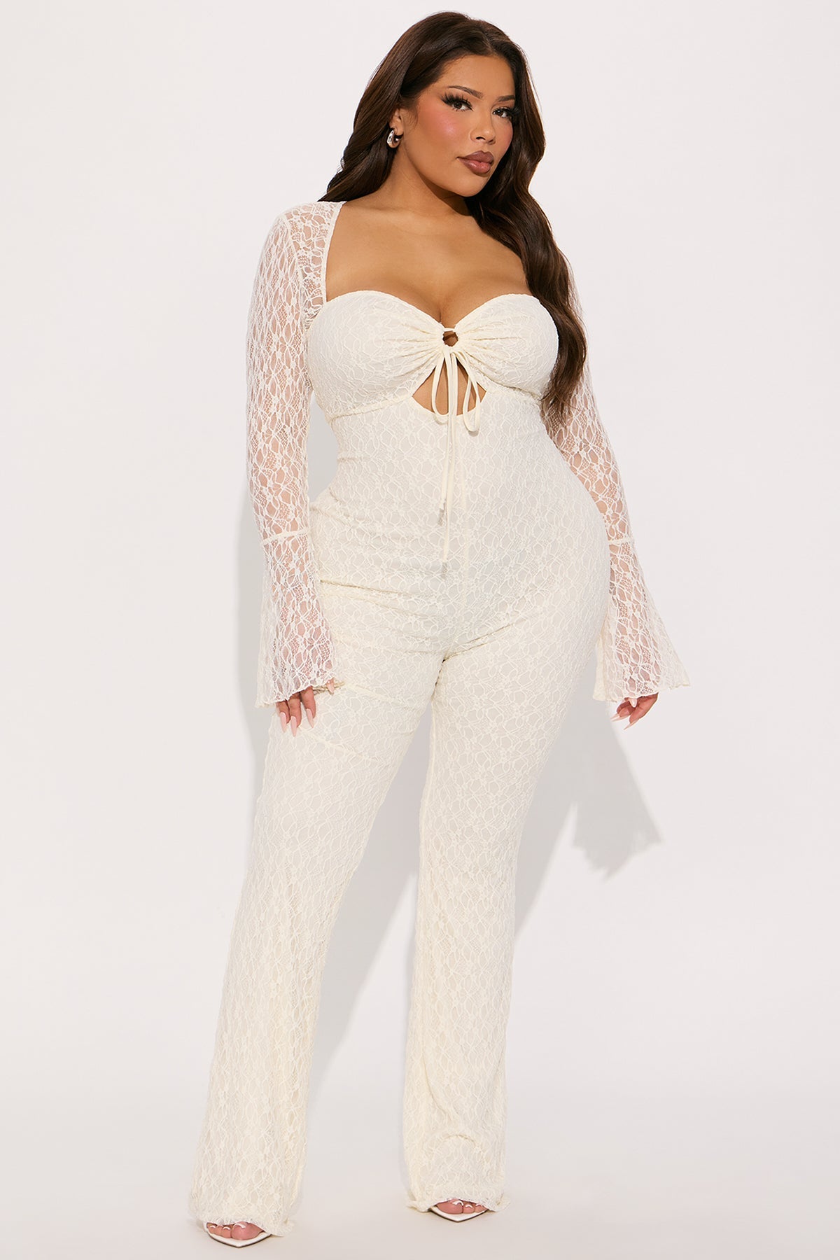 Saffron Lace Jumpsuit - Ivory