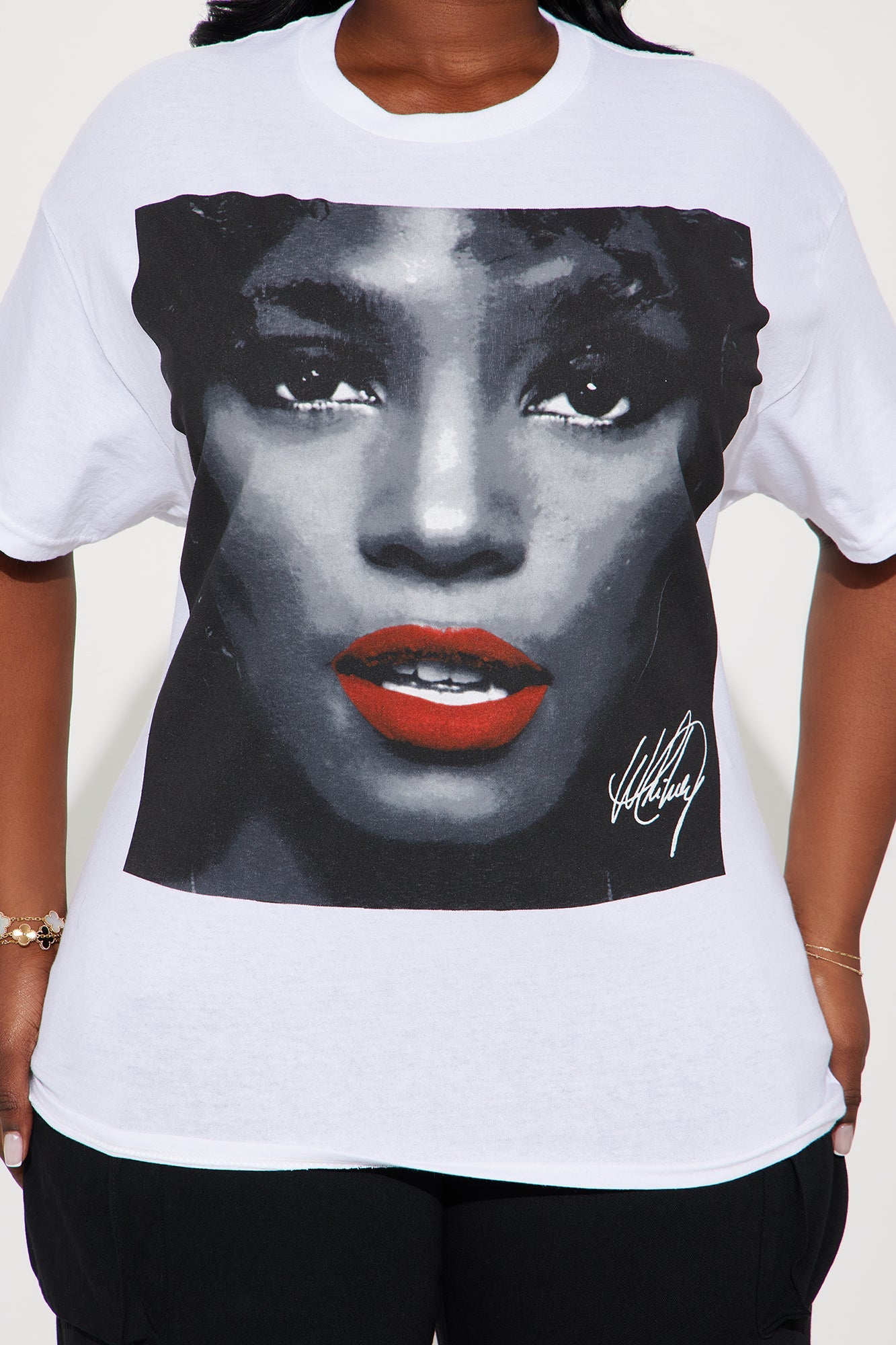 Whitney Houston Up Close Tee - White