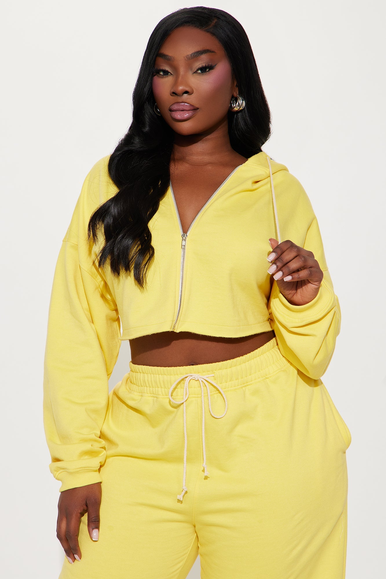 On The Way Sweatpant Set - Yellow