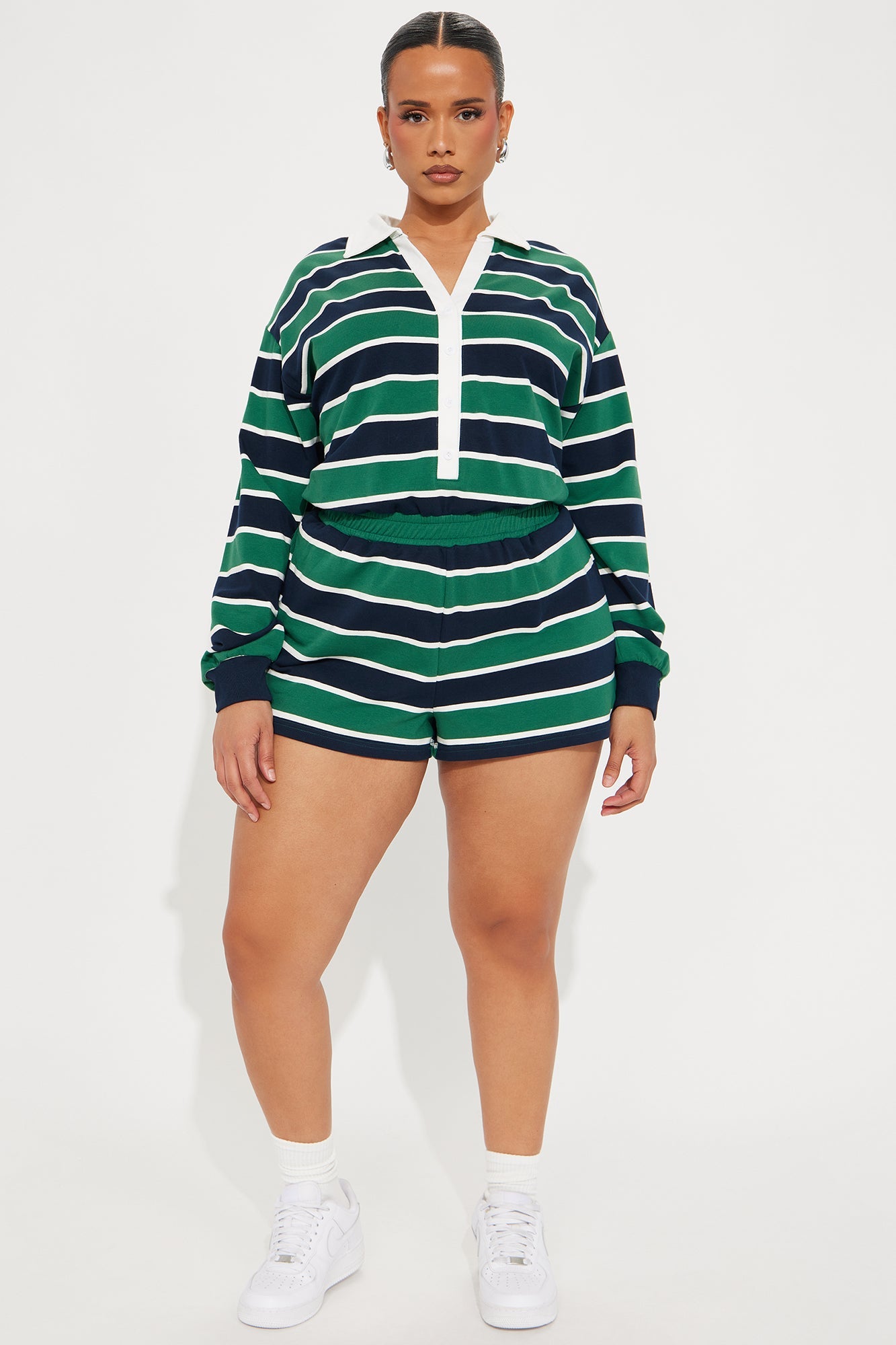 Sporty Vibe Romper - Green/combo