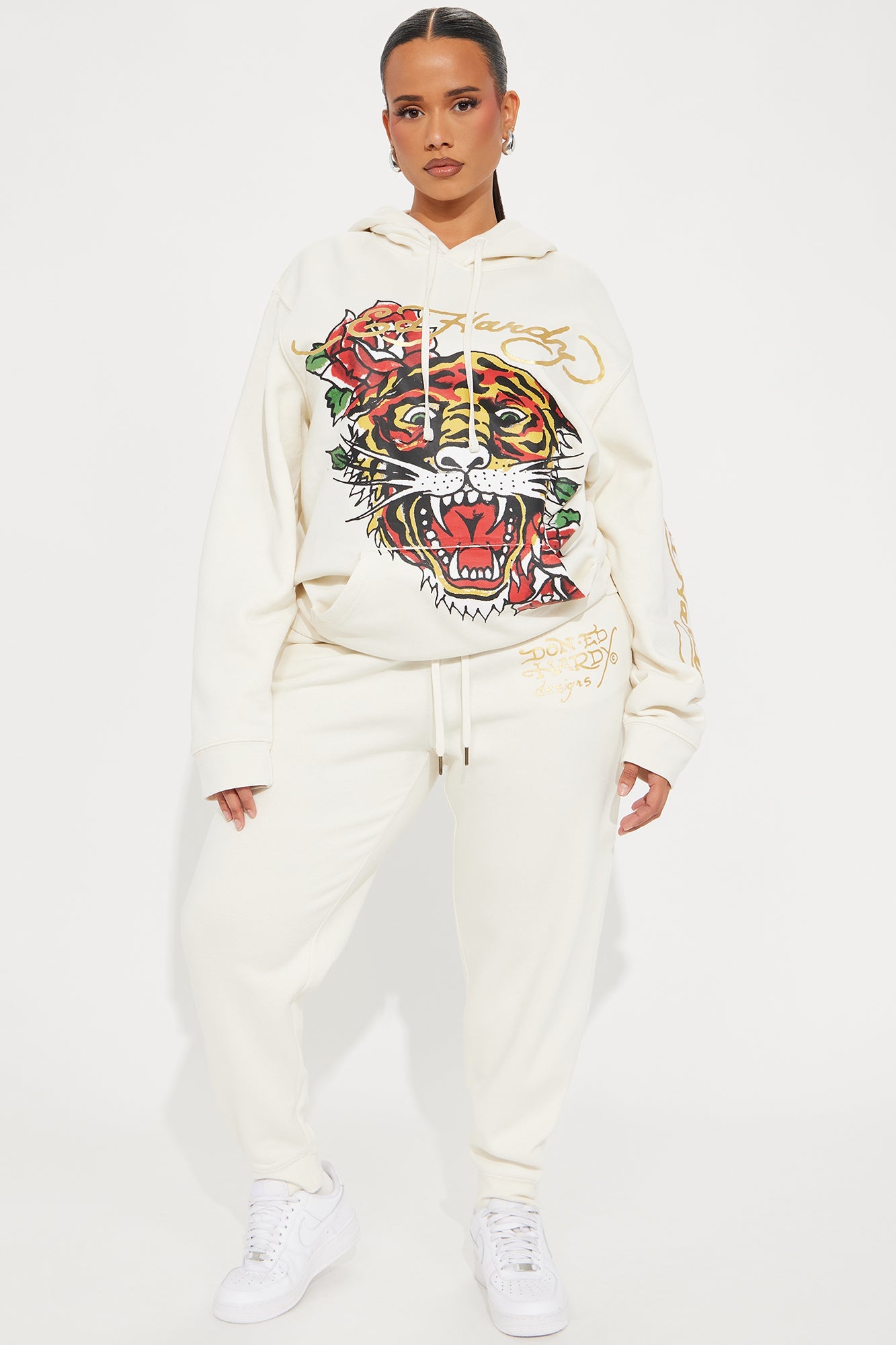 Ed Hardy Retro Tiger Jogger - Ivory