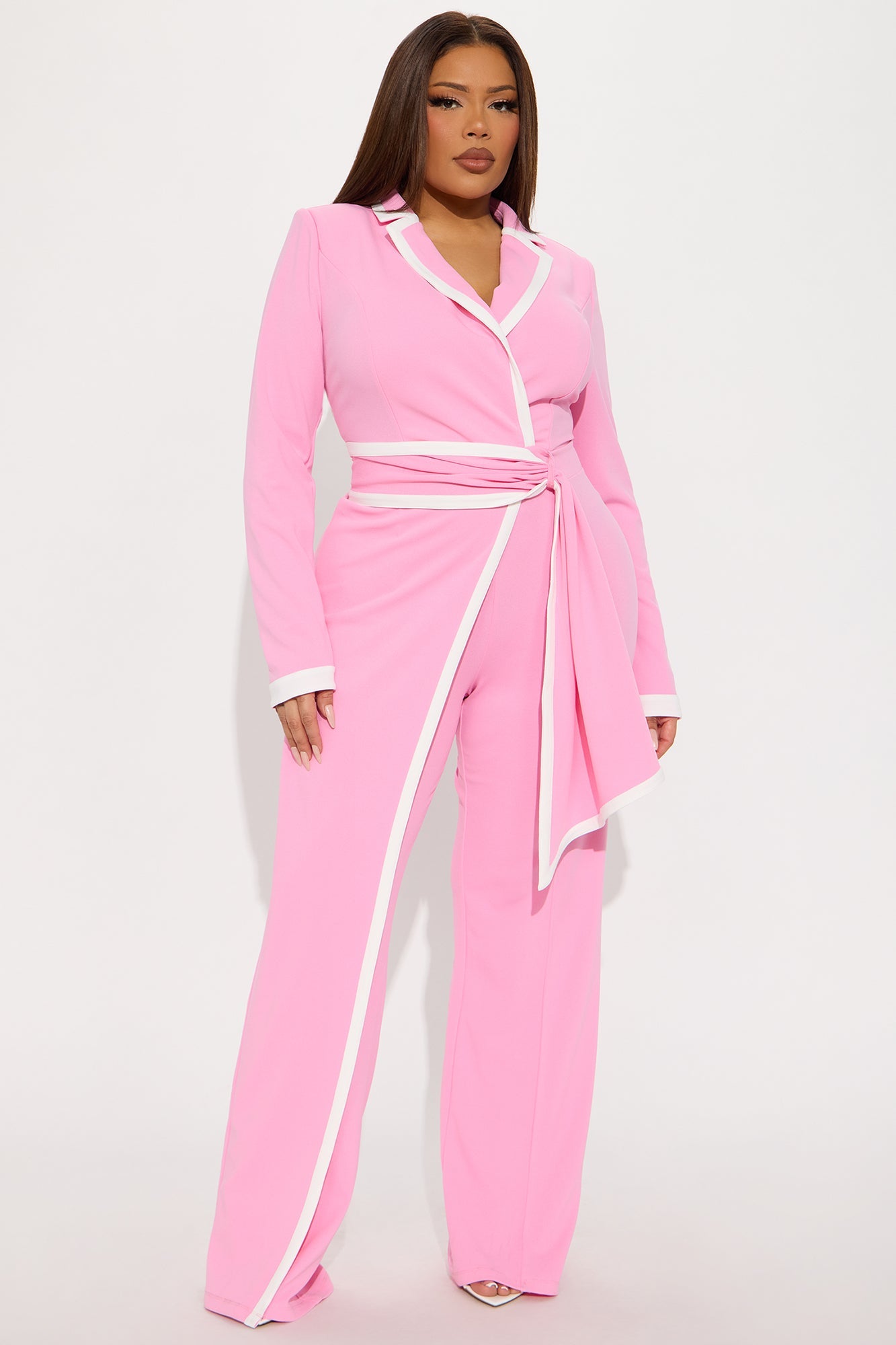 True Boss Long Sleeve Jumpsuit - Pink