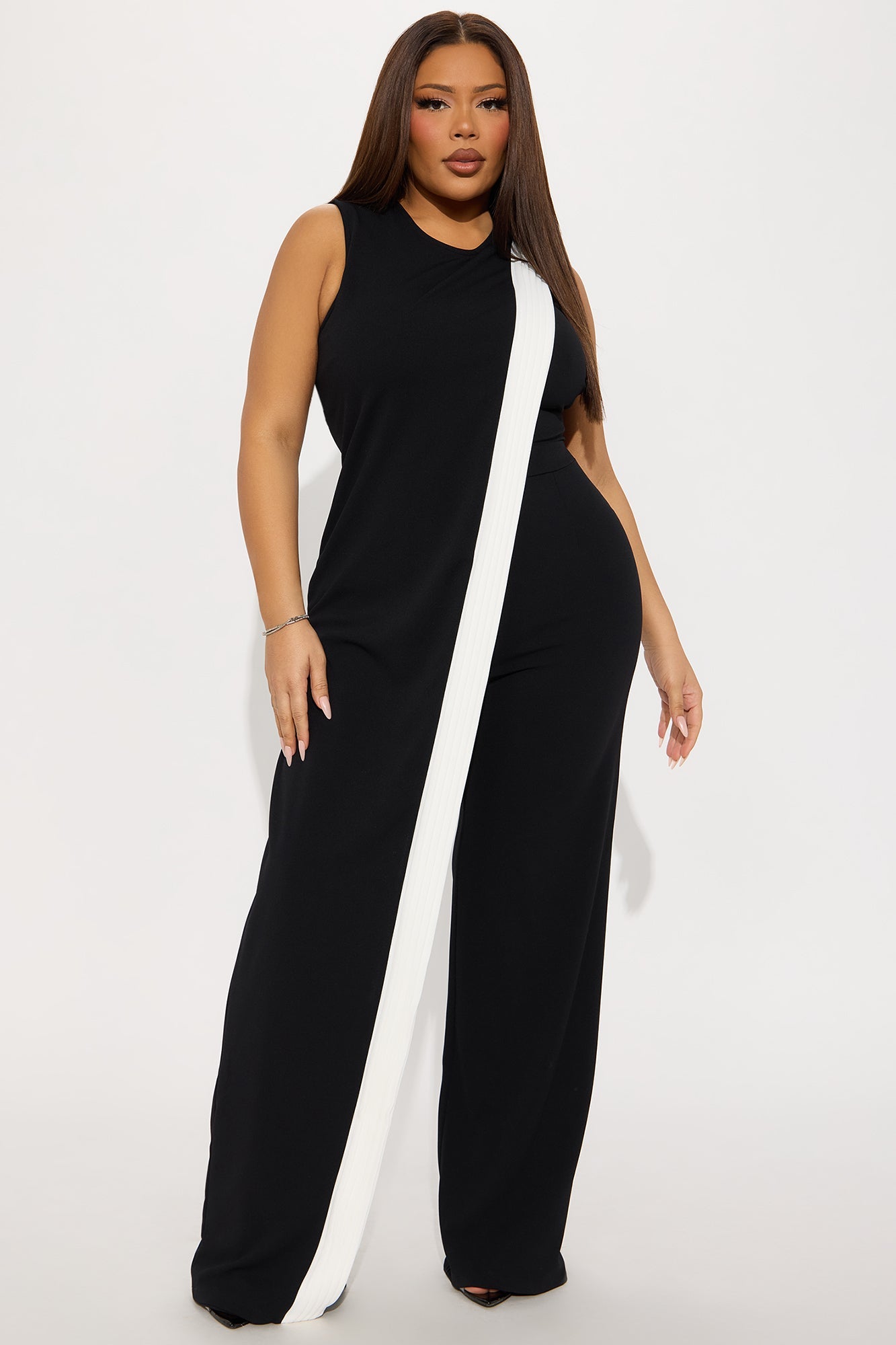 Back In Business Jumpsuit - Black/combo