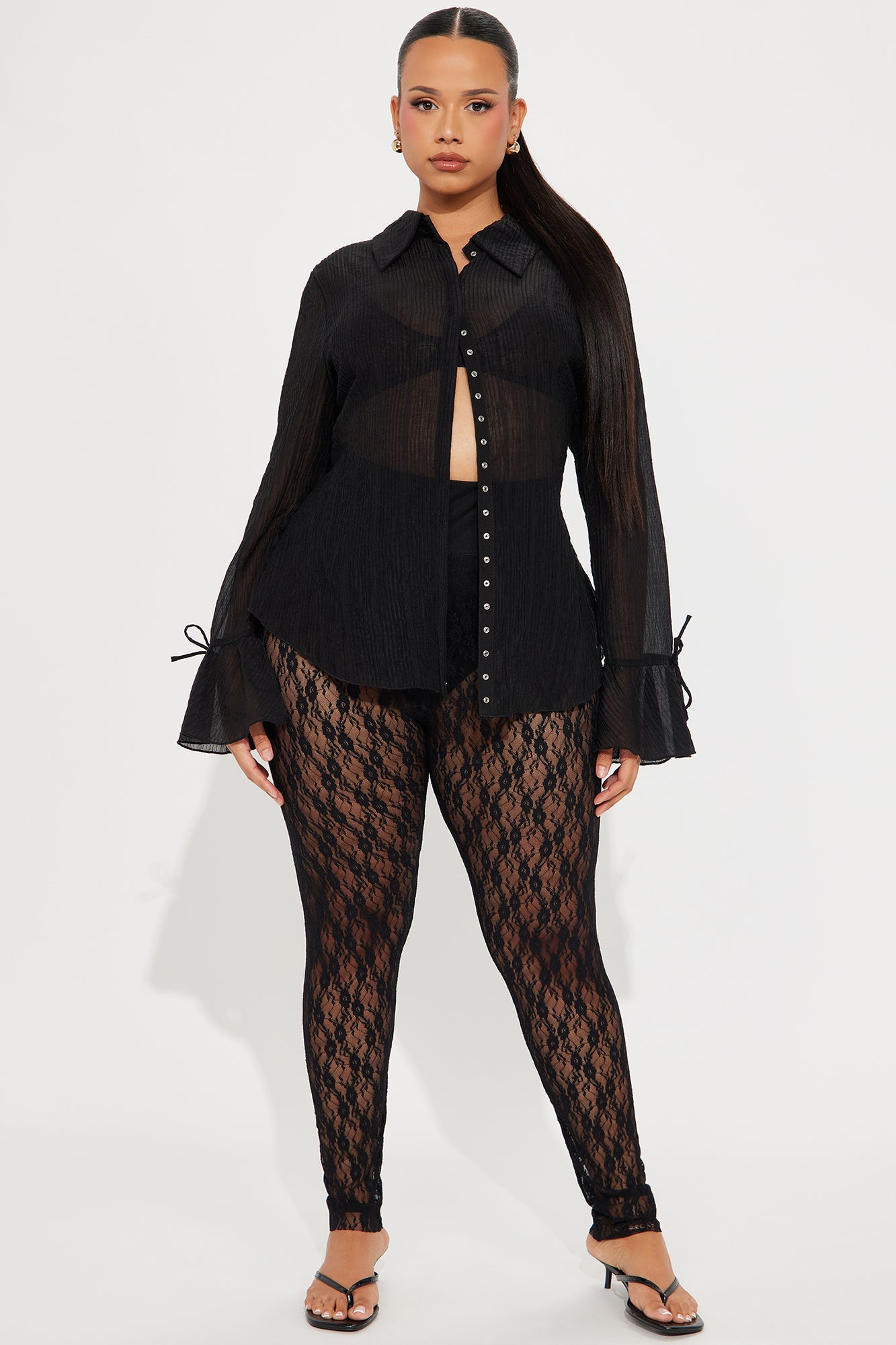 Thoughts Of You Lace Legging - Black