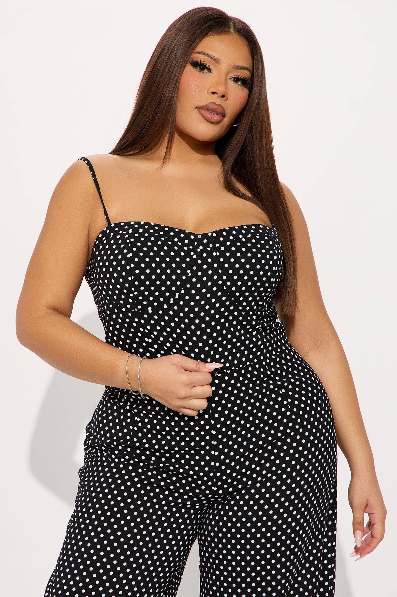 Payton Polka Dot Pant Set - Black/White