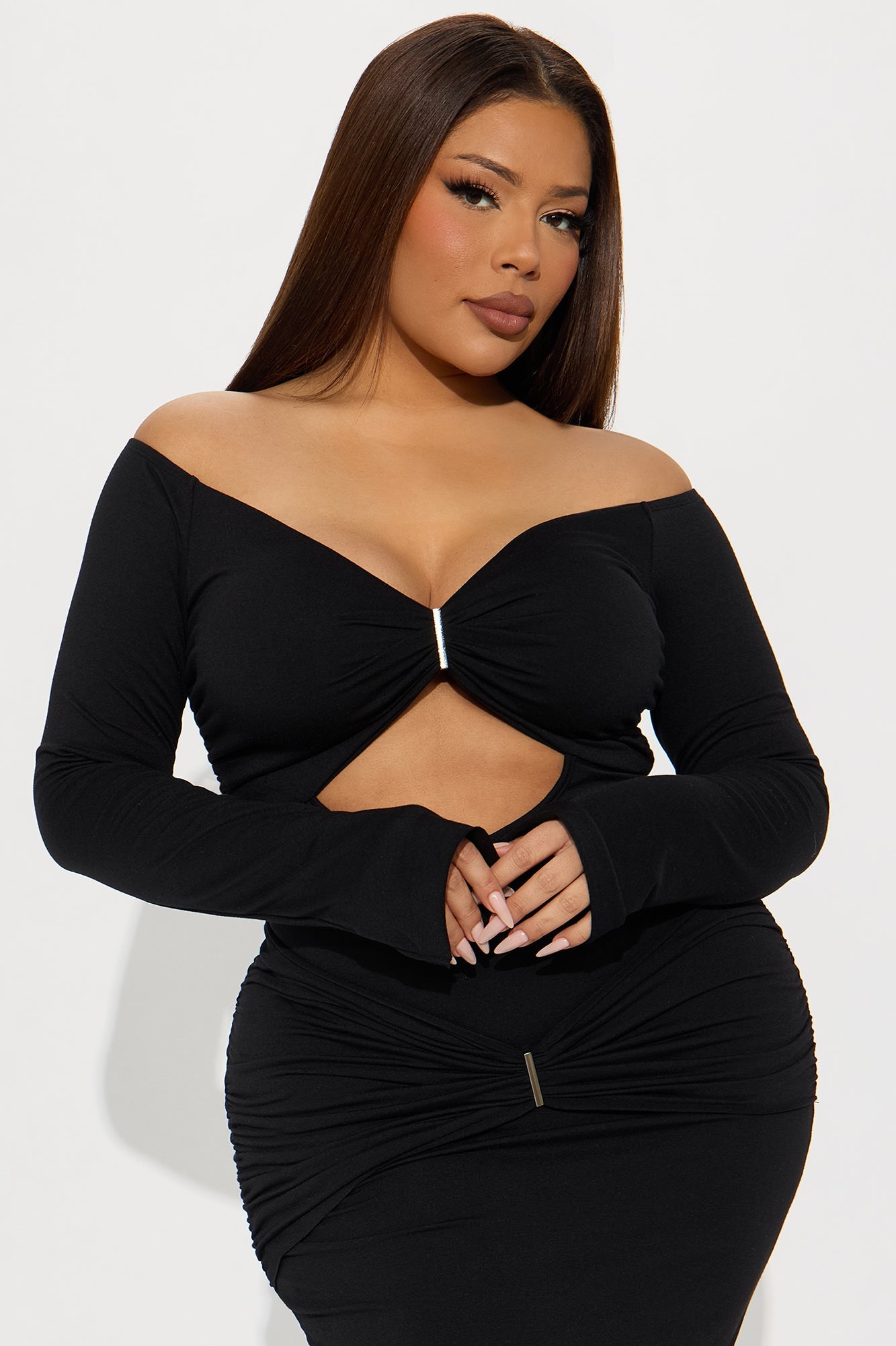 Allison Long Sleeve Maxi Dress - Black