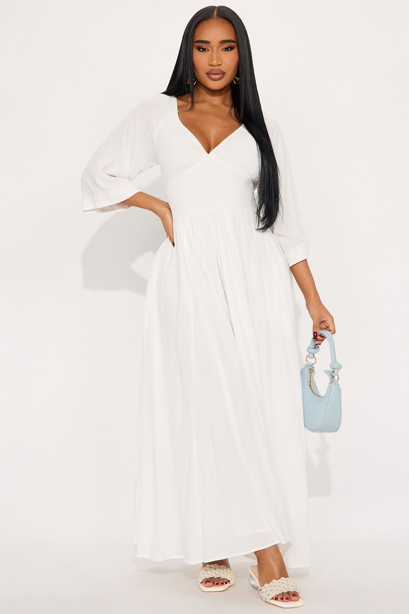 Sharon Flowy Maxi Dress - White