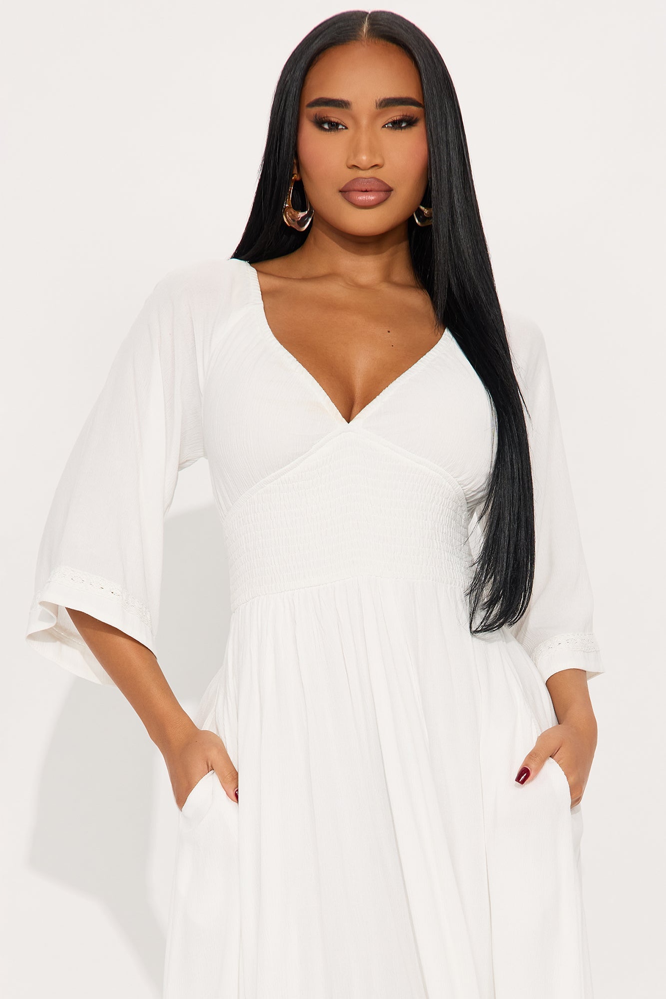 Sharon Flowy Maxi Dress - White