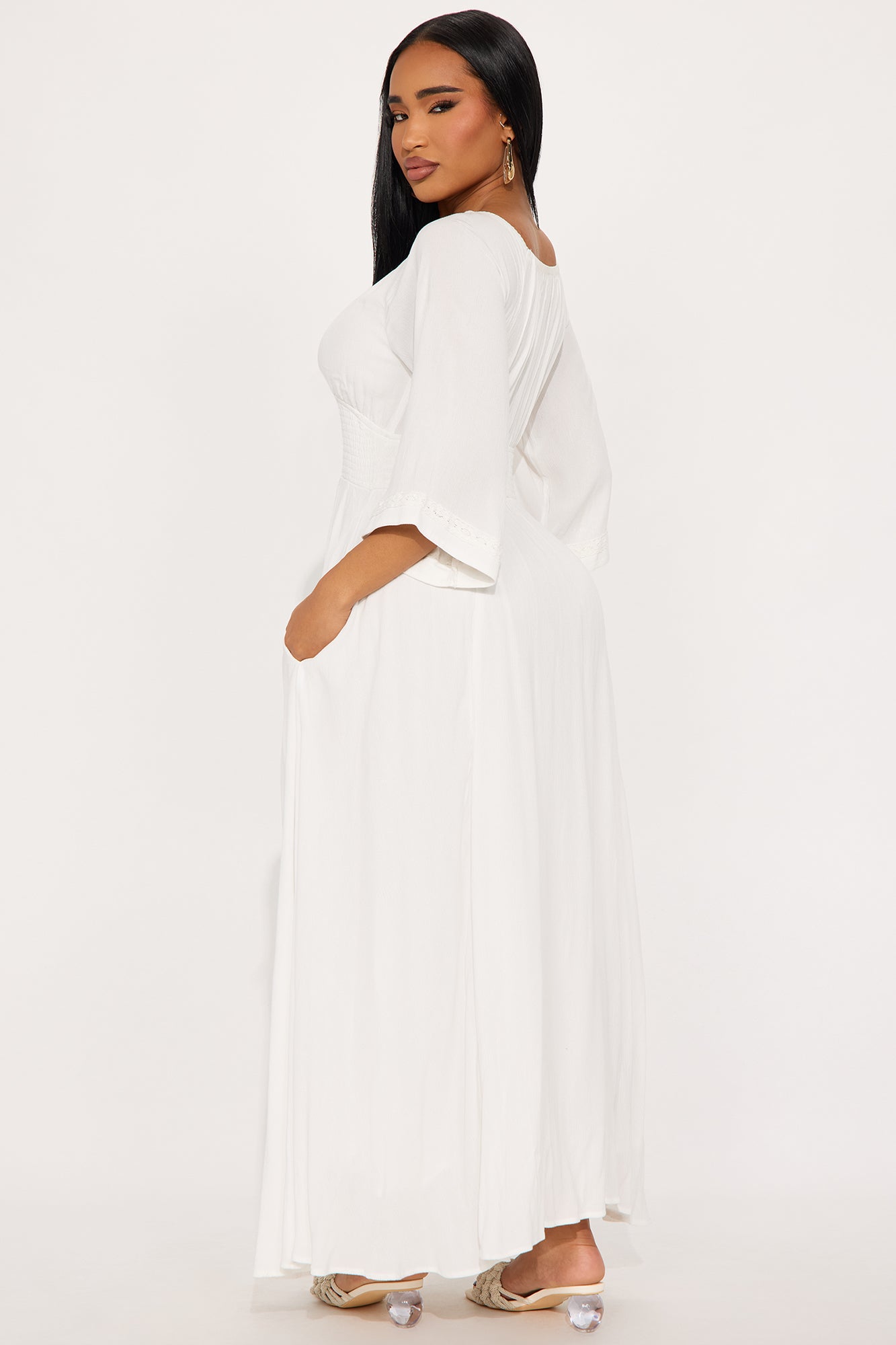 Sharon Flowy Maxi Dress - White