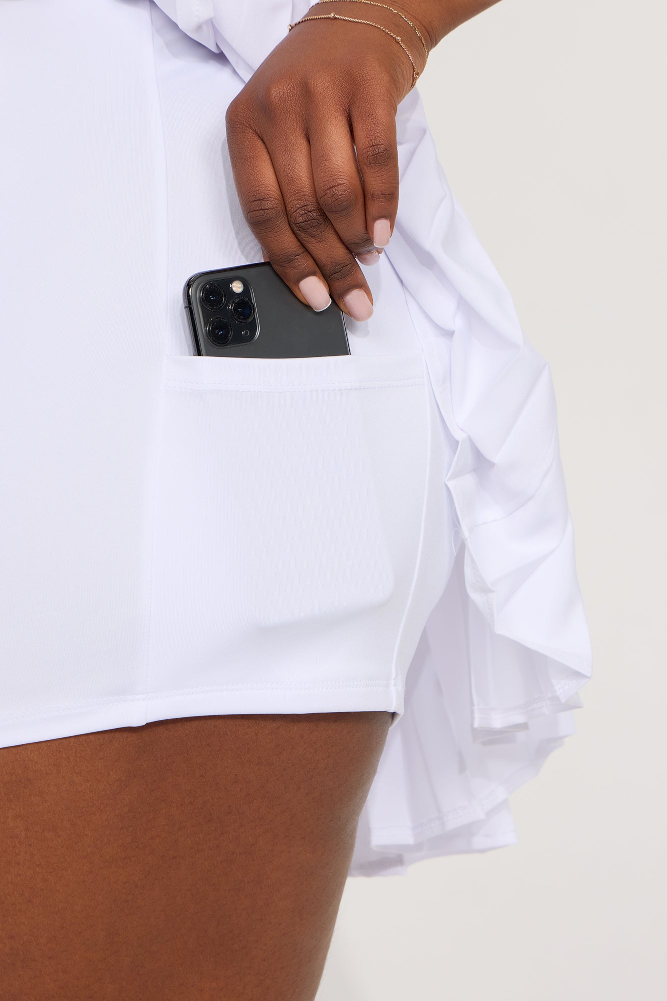 Serve It Tennis Pleated Mini Dress - White
